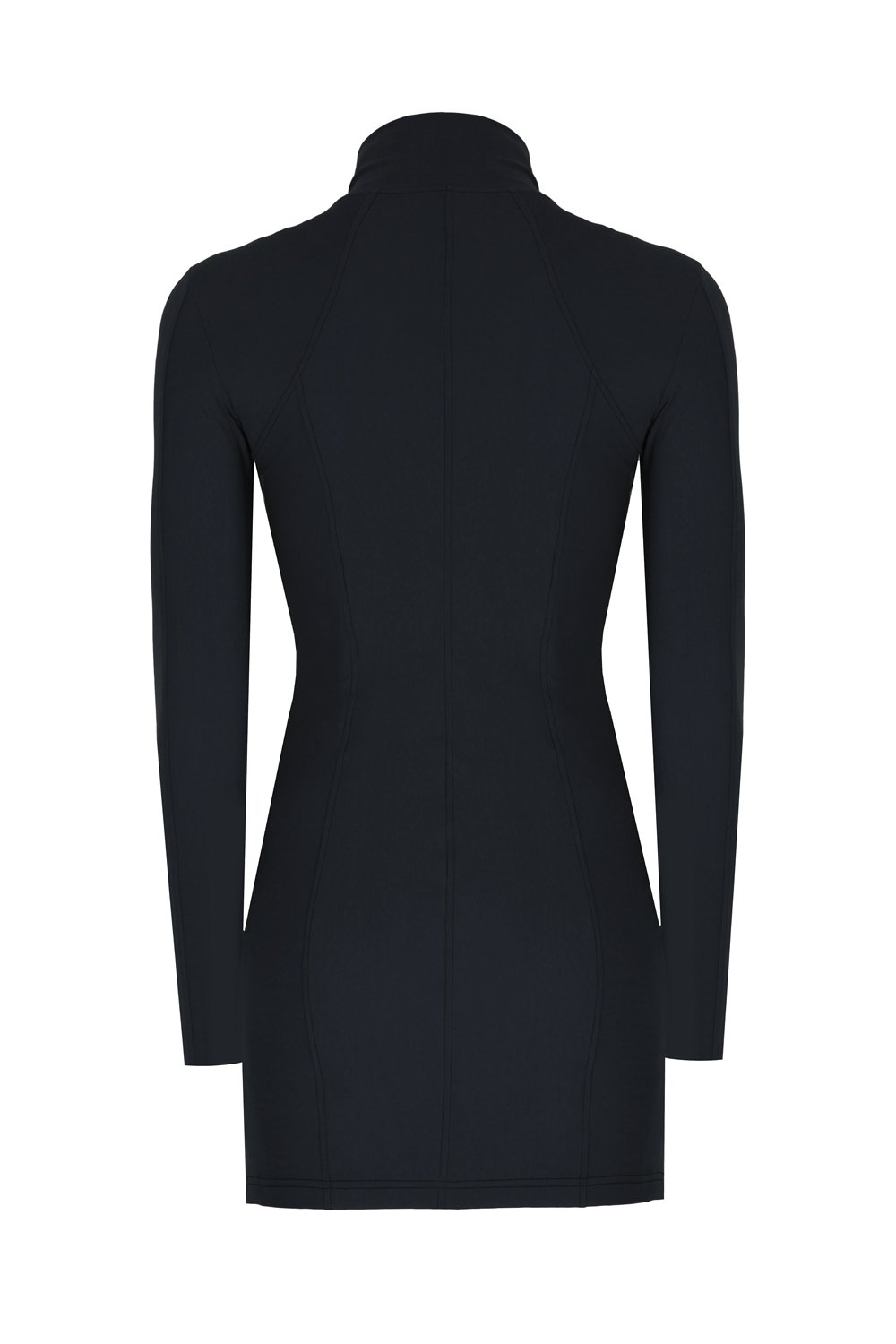 no'design-Fermuarlı Nervür Detaylı Mini Elbise-Elbise-2-Milagron.com