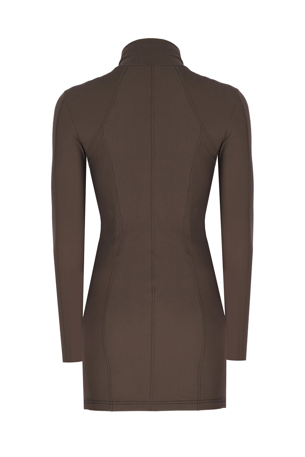 no'design-Fermuarlı Nervür Detaylı Mini Elbise-Elbise-7-Milagron.com