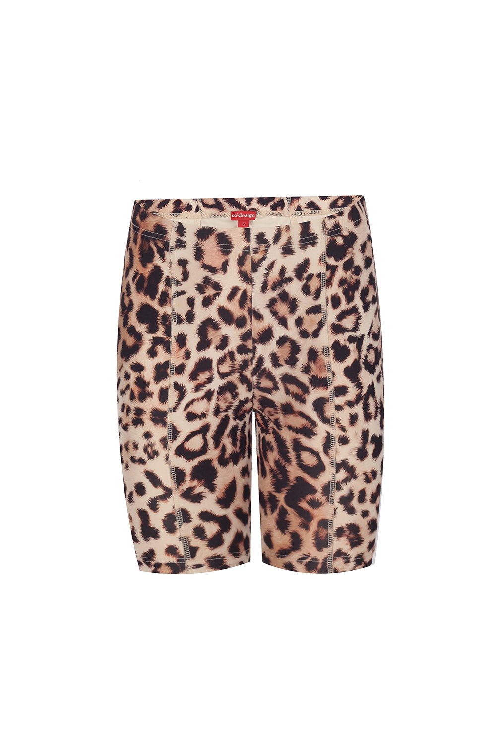 no'design-Karyoka Dikişli Leopar Desenli Bicker Şort-Şort-2-Milagron.com