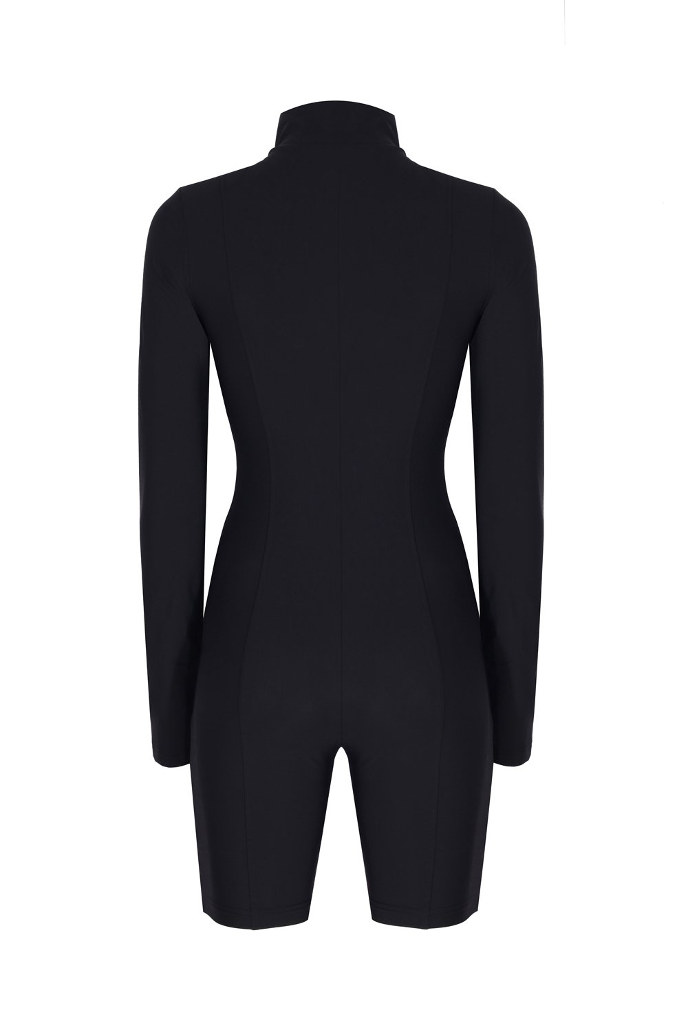 no'design-Nervür Detaylı Fermuarlı Kısa Tulum-Tulum-6-Milagron.com