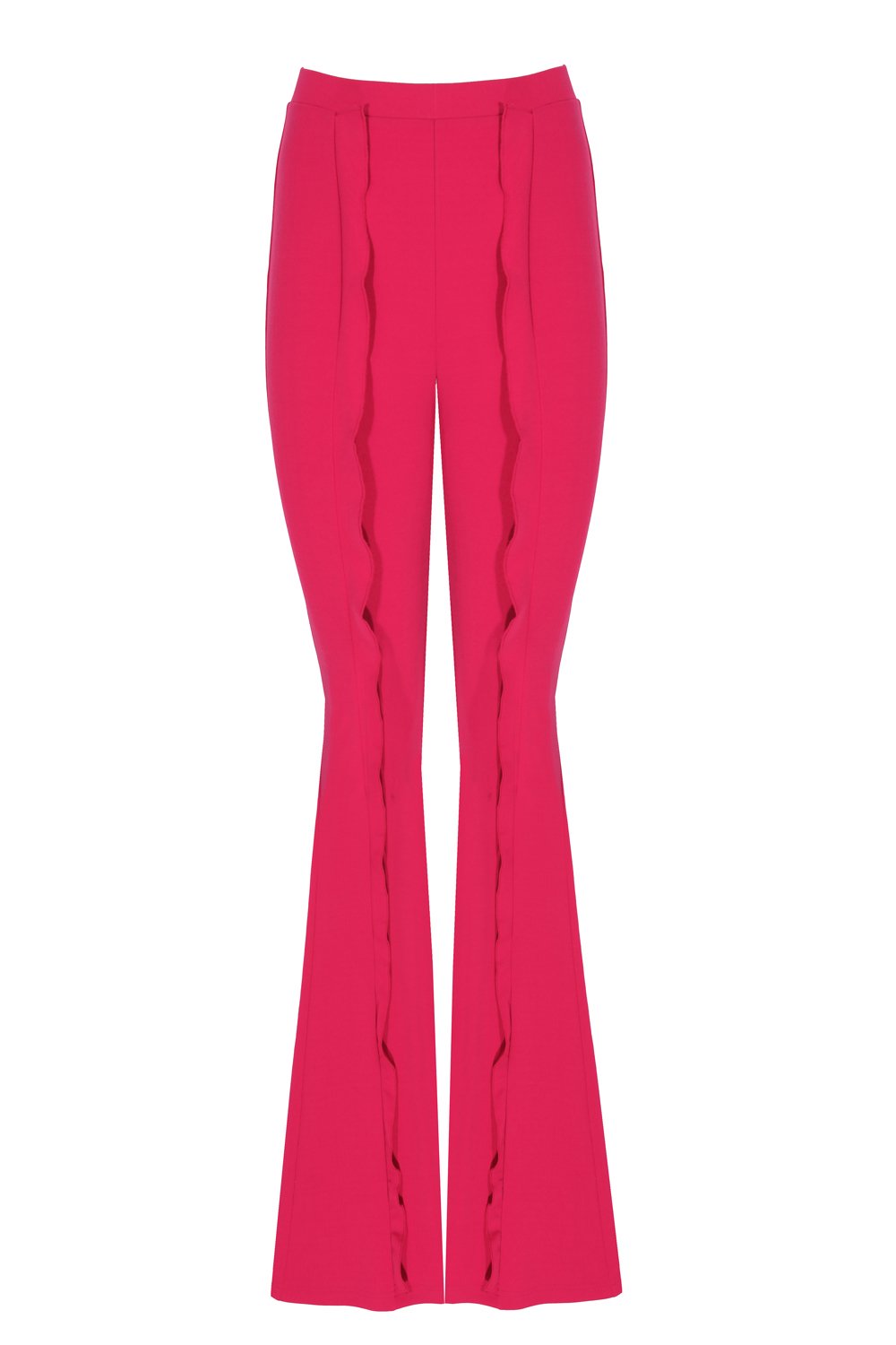 no'design-Önü Fırfırlı İspanyol Paça Pantolon-Pantolon-2-Milagron.com