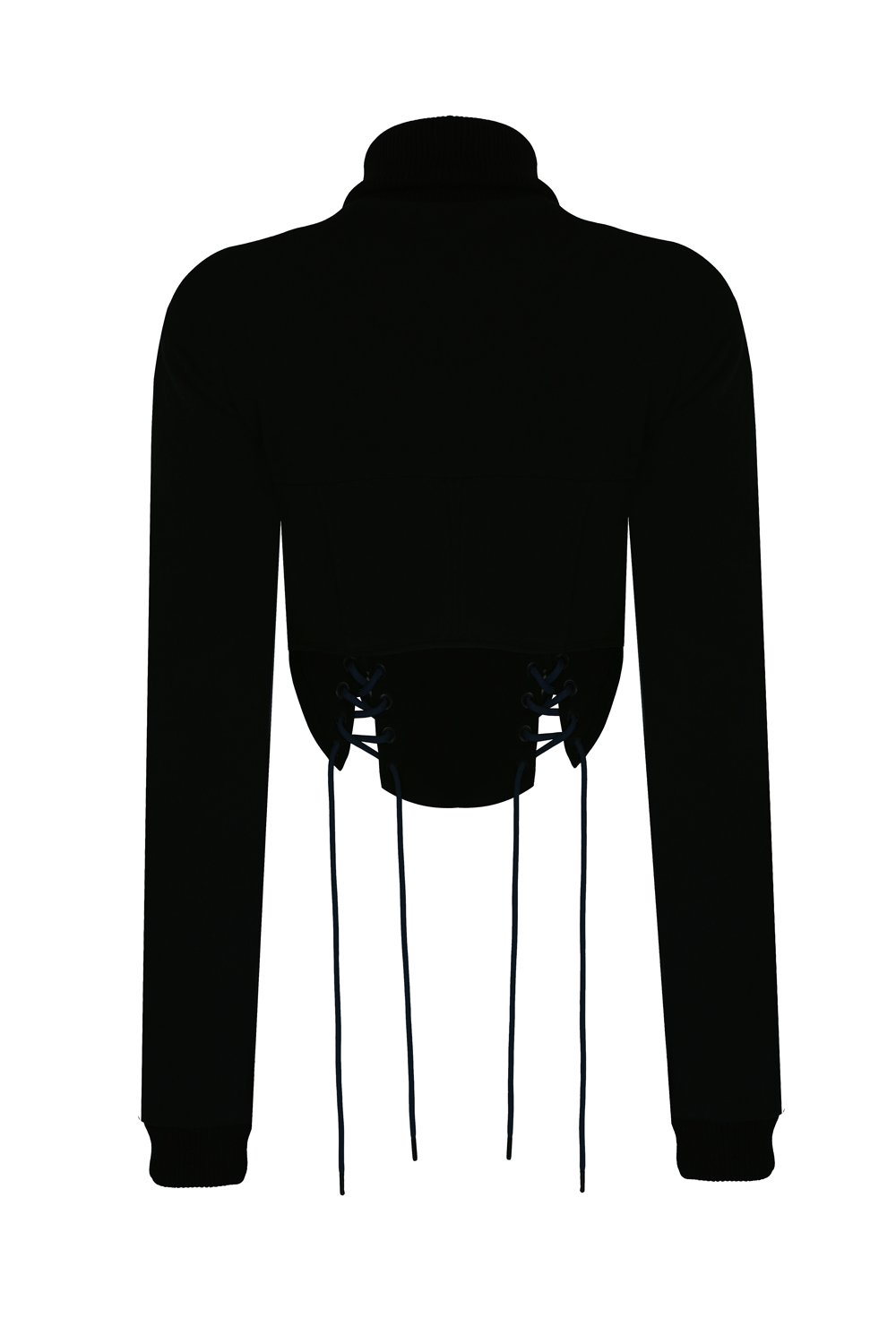 no'design-Önü Korse Detaylı Pencereli Sweatshirt-Sweatshirts & Hoodies-2-Milagron.com