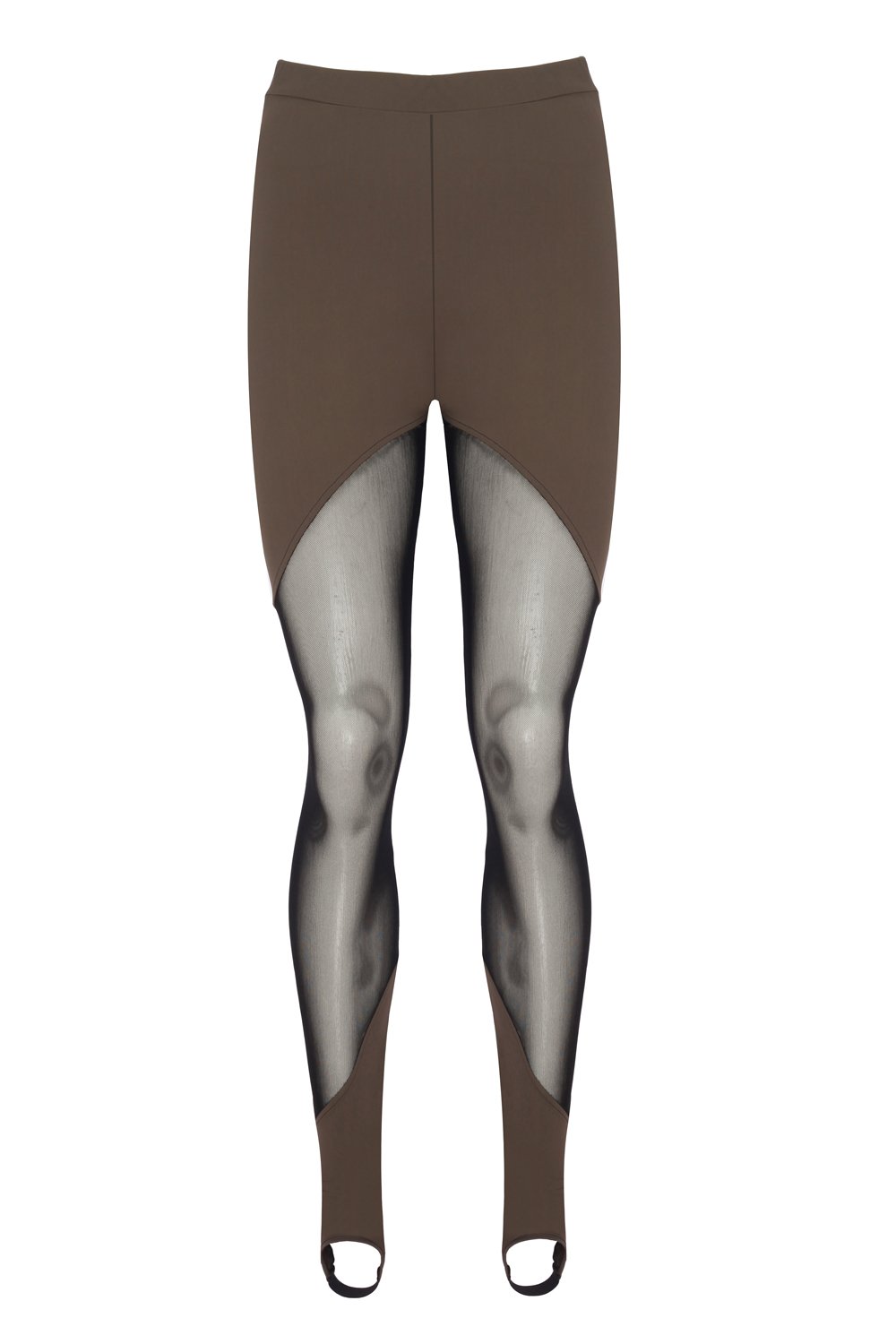 no'design-Transparan Detaylı Asimetrik Kesim Lastik Paça Tayt-Tayt-2-Milagron.com