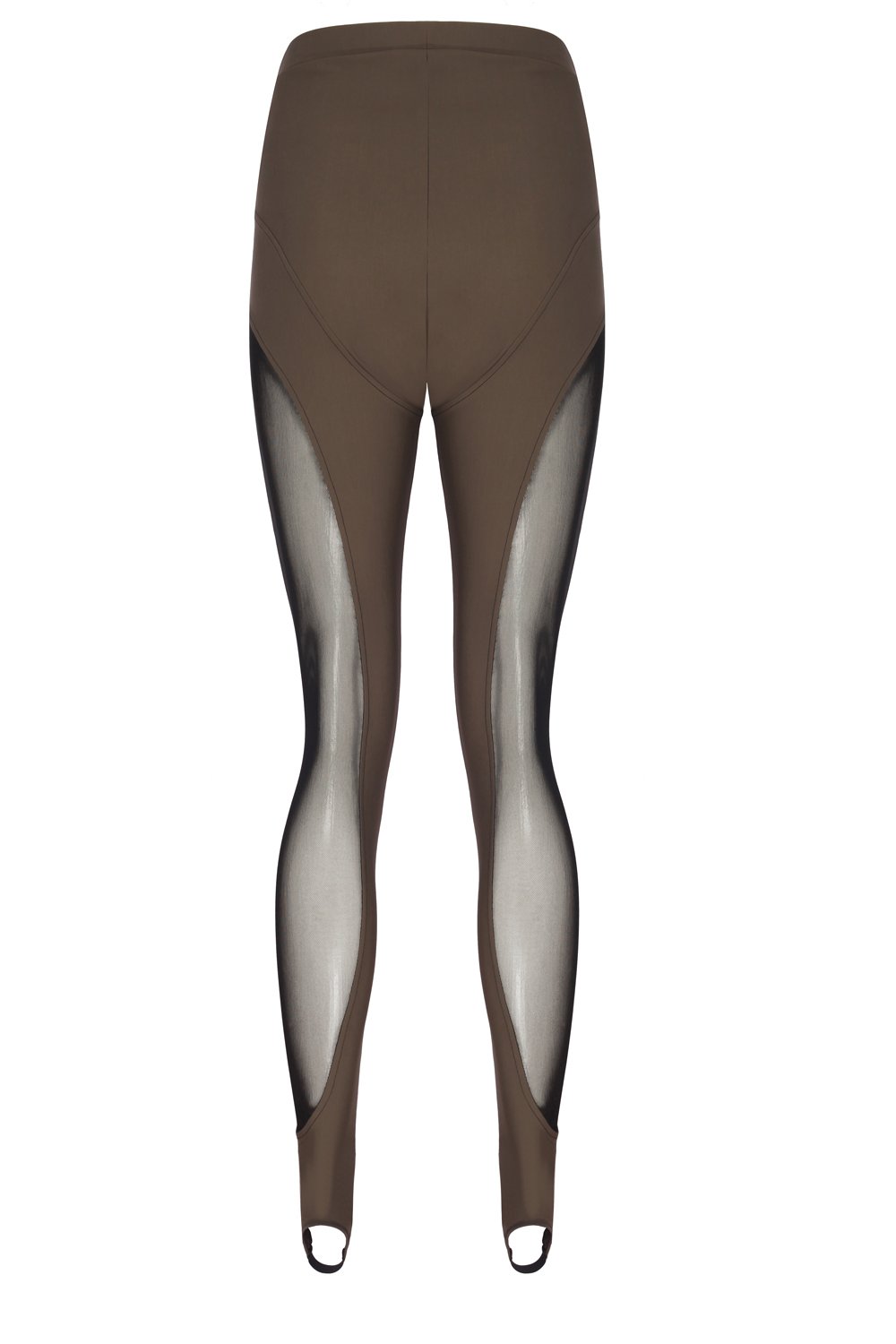 no'design-Transparan Detaylı Asimetrik Kesim Nervür Dilişli Lastik Paça Tayt-Tayt-2-Milagron.com