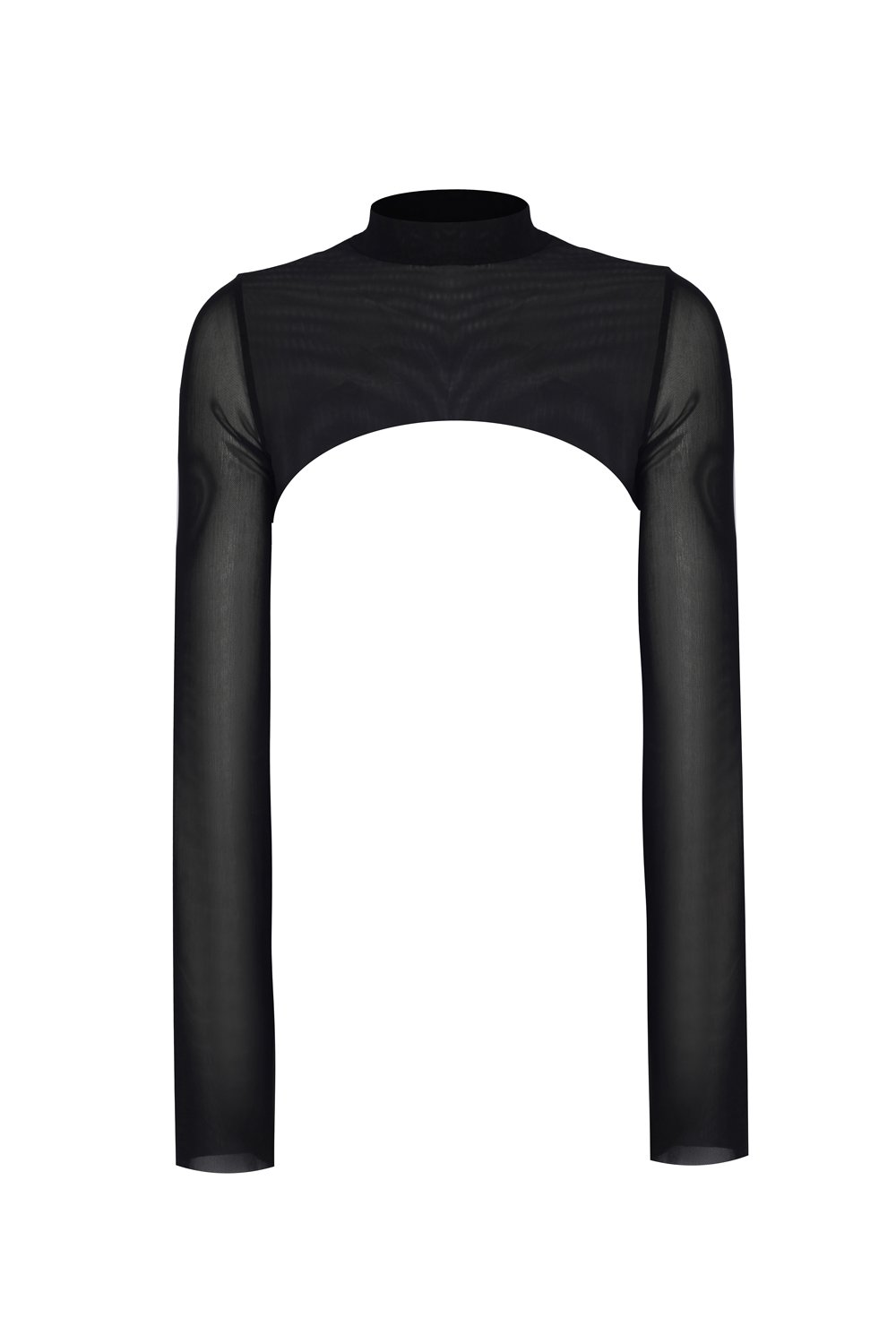 no'design-Trasnparan İspanyol Kol Bolero-Top-2-Milagron.com