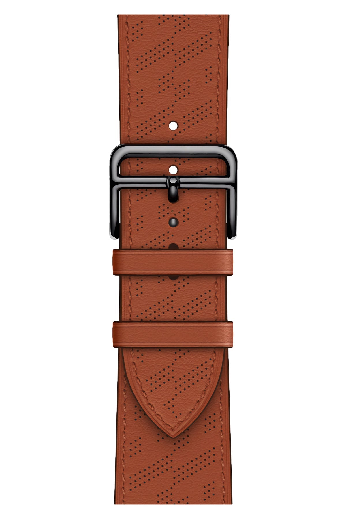 Apple Watch Uyumlu Multi Hole Deri Kordon Ocre