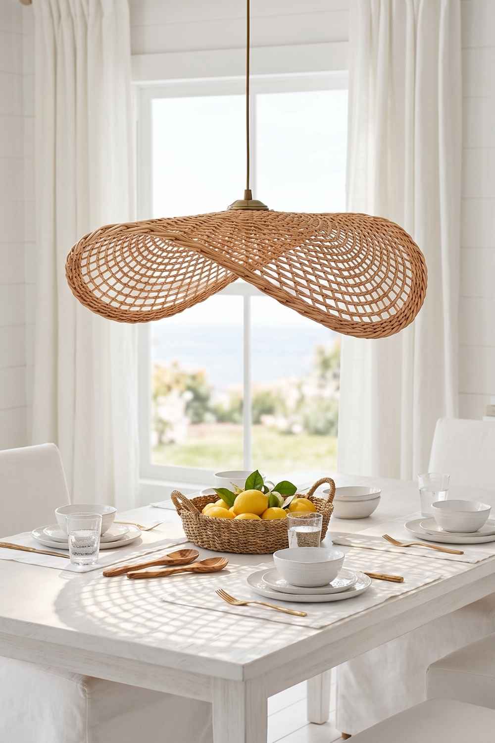 Summer Doğal Rattan Sarkıt Avize - 2
