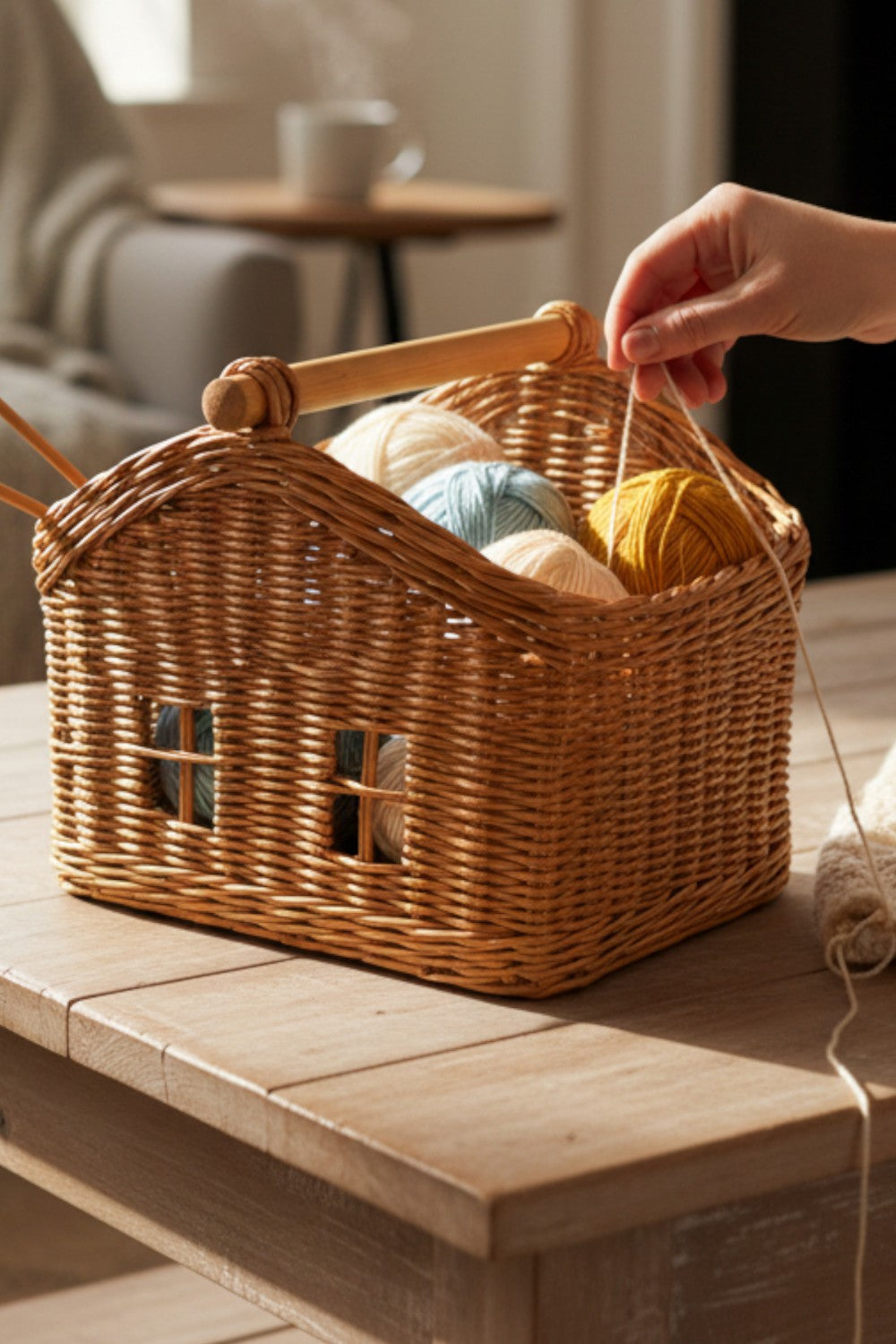 Tiny House Premium Rattan Organizer Sepet - 5