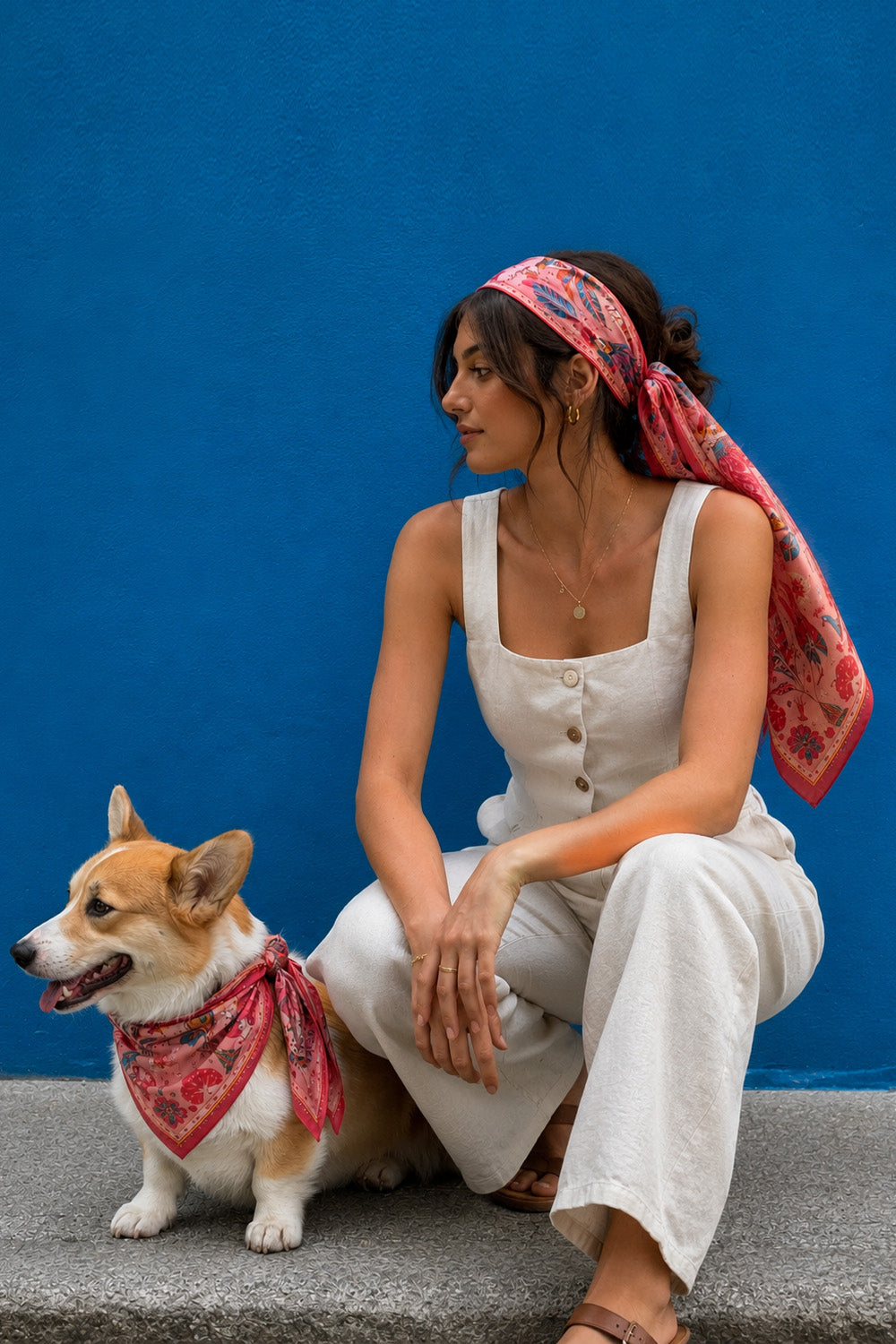Pink Palm Bandana - 2