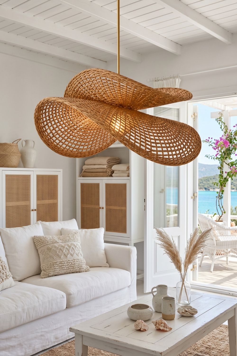Luna Premium Rattan Sarkıt Avize - 1