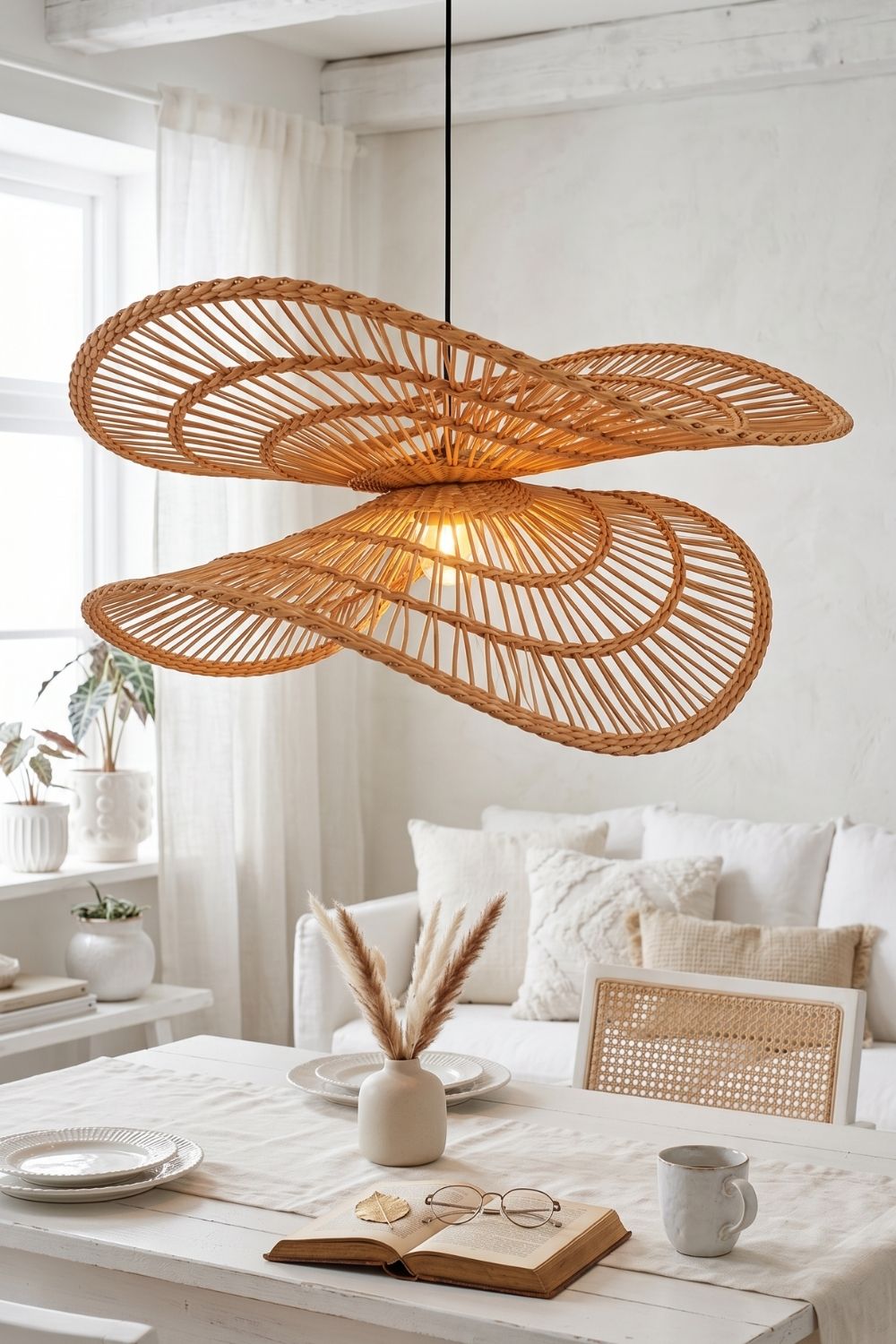 Riva Premium Rattan Sarkıt Avize - 1
