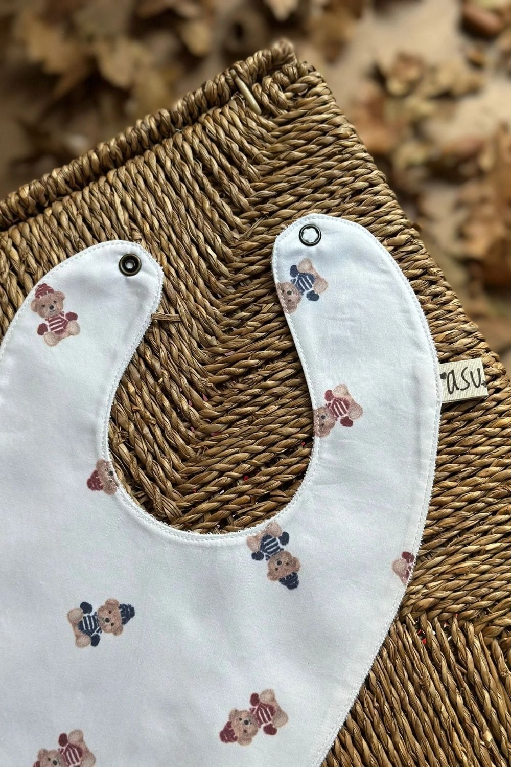 Organik Pamuk Önlük Vintage Bear Mini - 1