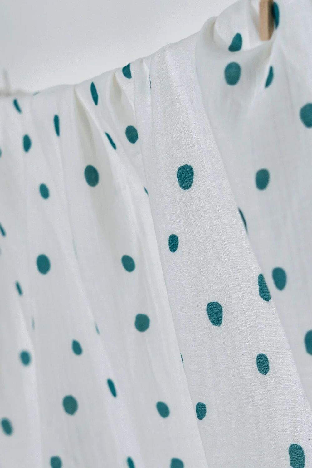 Bird Of Life Mint Dots Müslin Bebek Örtüsü – 100x100 Cm - 4