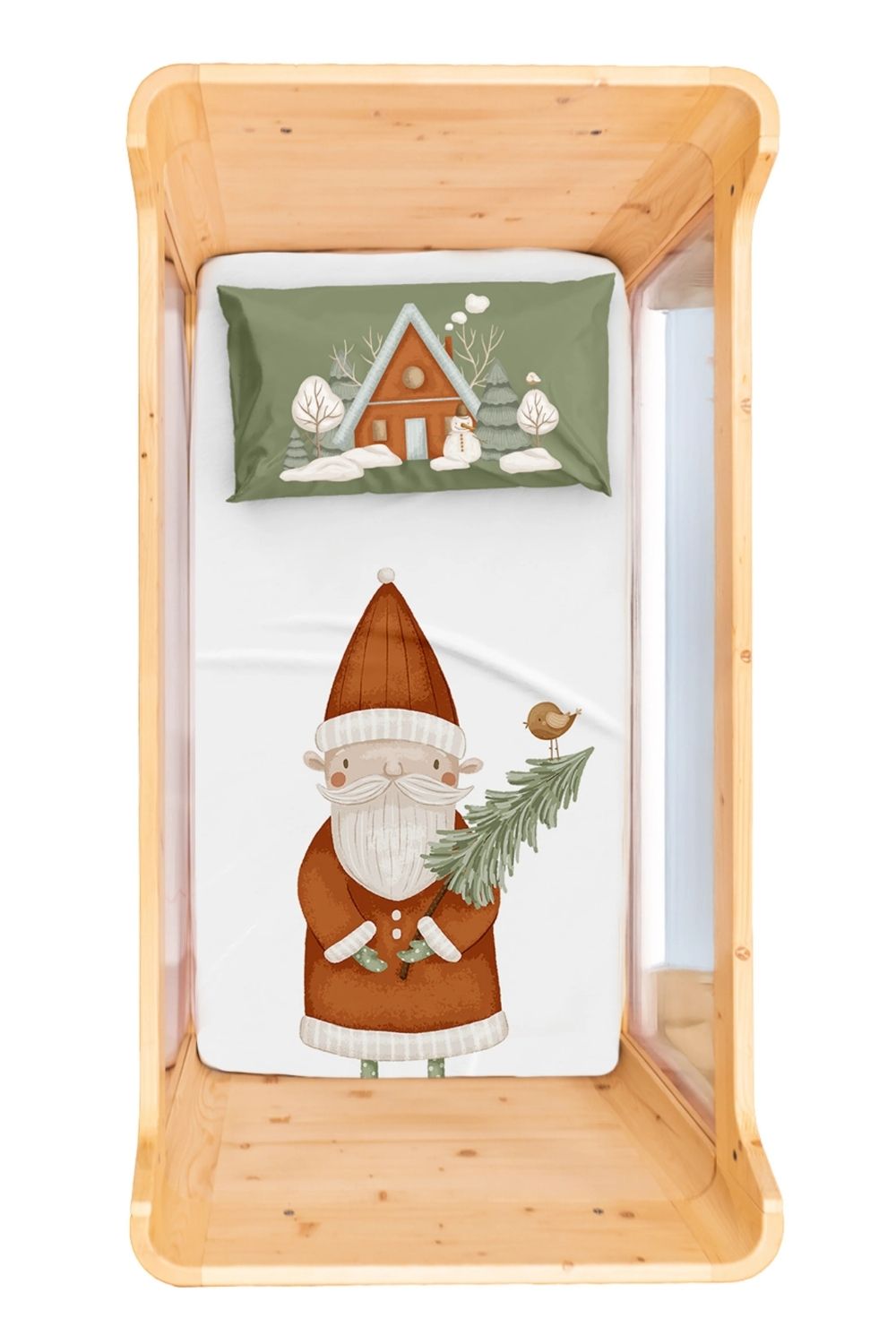 Snowy Pamuk Saten Çok Renkli Bebek Çarşaf Seti 80x140 Cm - 0