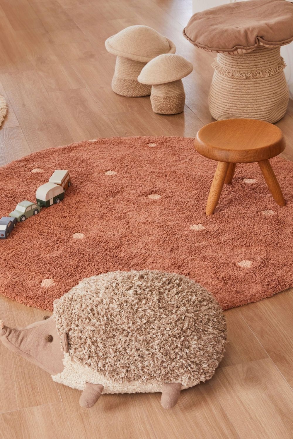 Halı, Round Dot Chestnut - 3