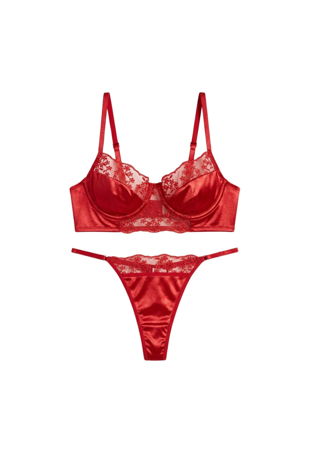 Sabrina Bra Set - Red - 0