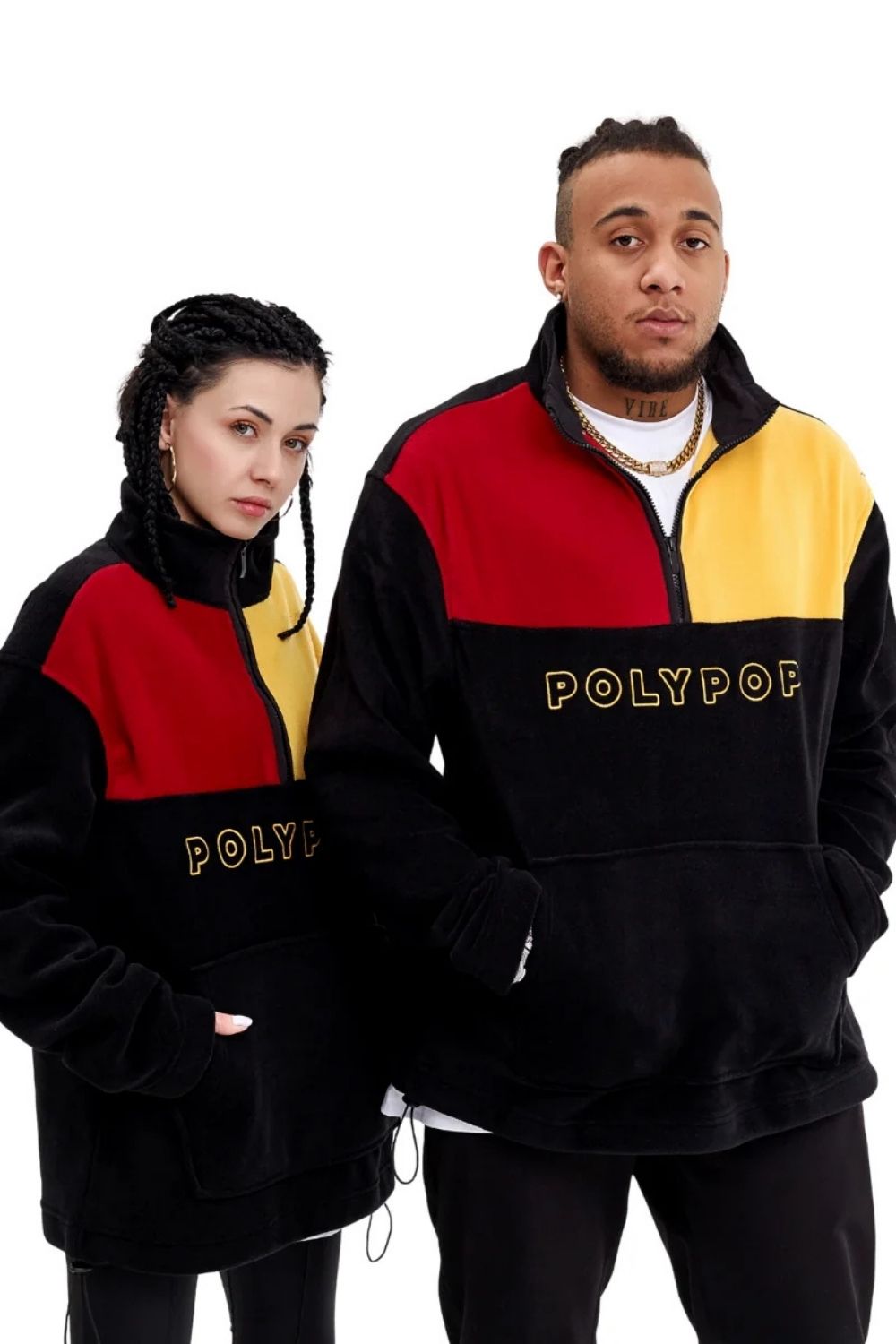 Sarı/Burgundy/Siyah Unisex Polar - 0