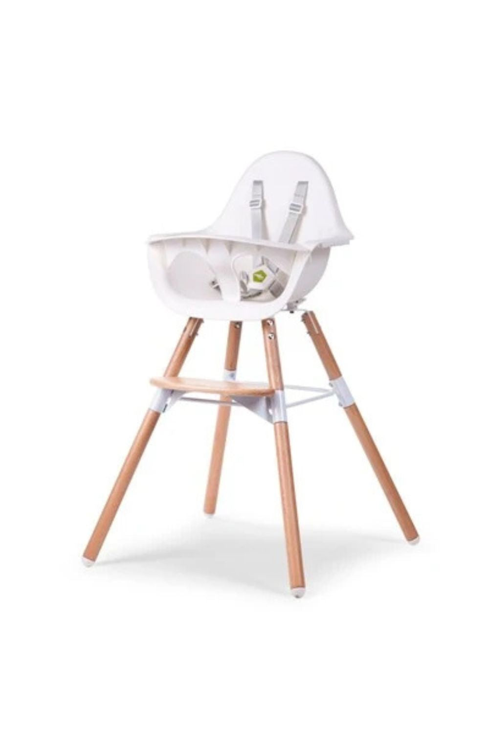 Evolu 2 Mama Sandalyesi, Naturel / Beyaz + Beyaz Tepsi + Silikon Mat - 0