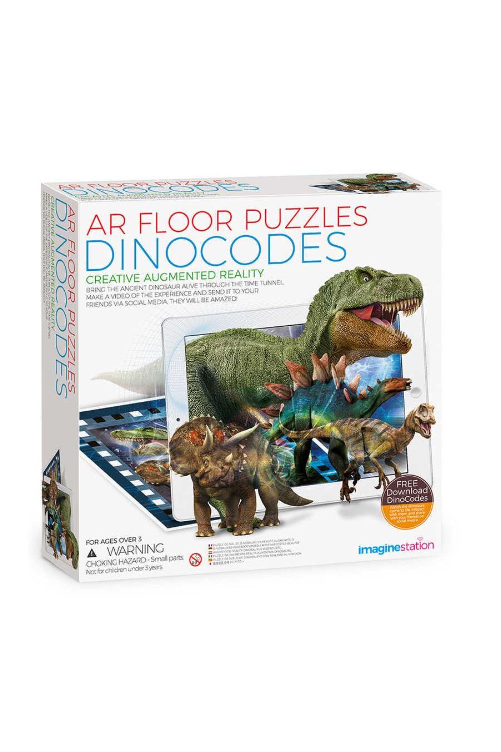 Ar Floor Puzzles Dinocodes Aplikasyon Destekli Arttırılmış Gerçeklik Oyunu - 0