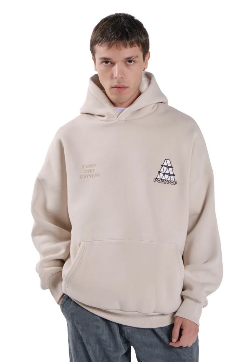 Cards Bej Unisex Hoodie - 0