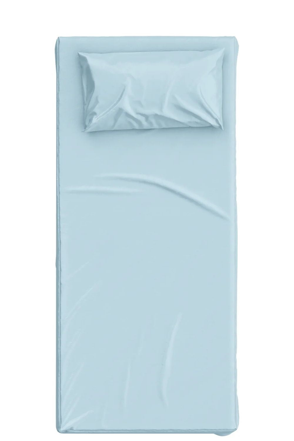 Basics Pamuk Saten Mavi Çocuk Çarşaf Seti 90x190 Cm - 0