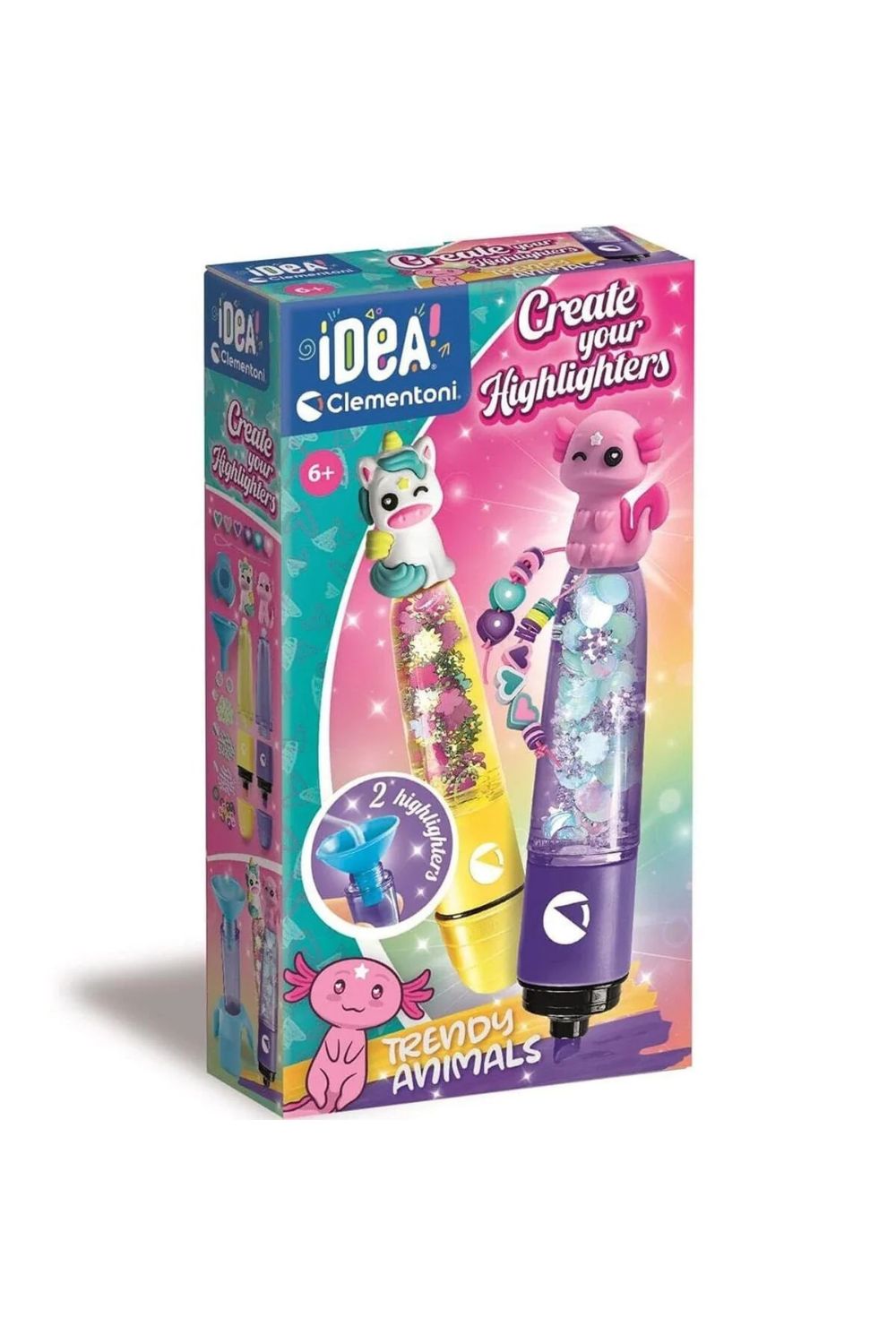 Idea - Fosforlu Kalem Tasarım Seti - Sevimli Hayvanlar - 0