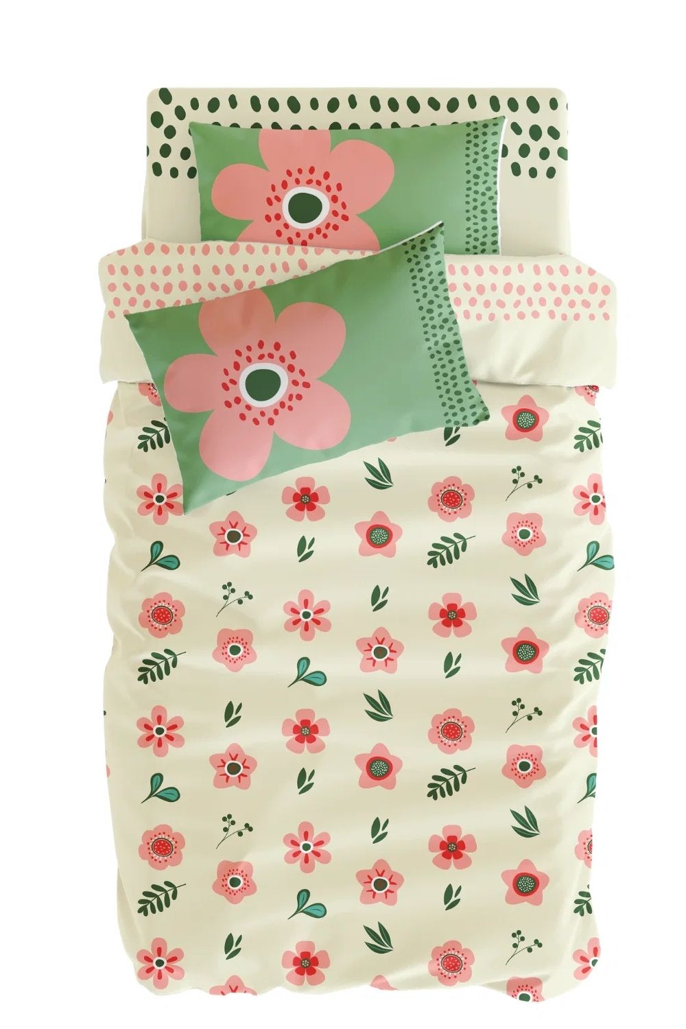 Petit Fleur Çift Taraflı Müslin Çok Renkli Çocuk Nevresim Seti – 140x200 Cm - 1