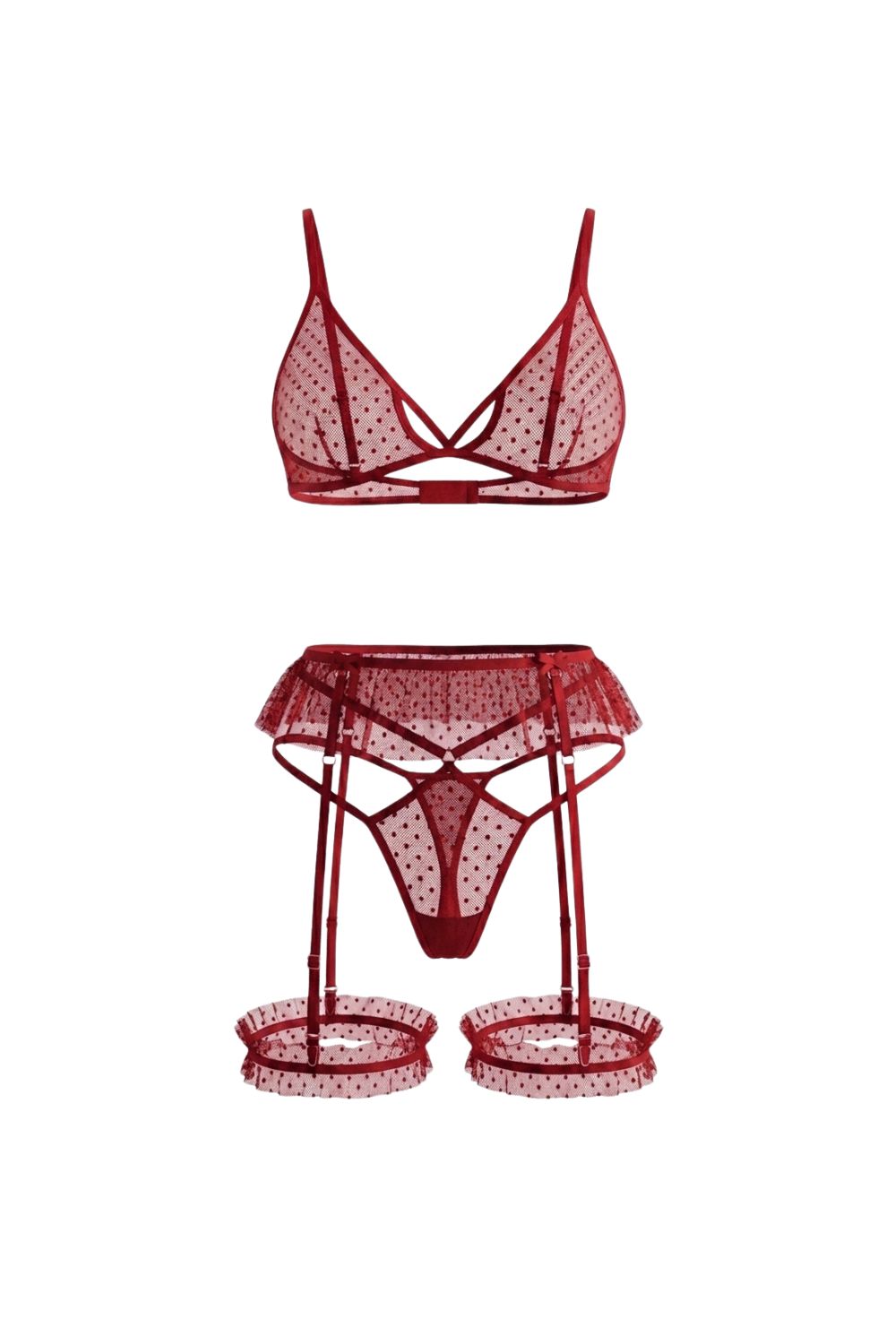 Étoile Bra Set - Red & Fuchsia - 1