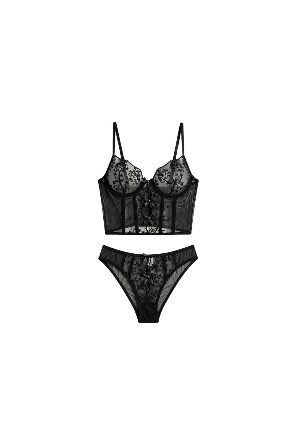Blair Bustier Set - Black - 0