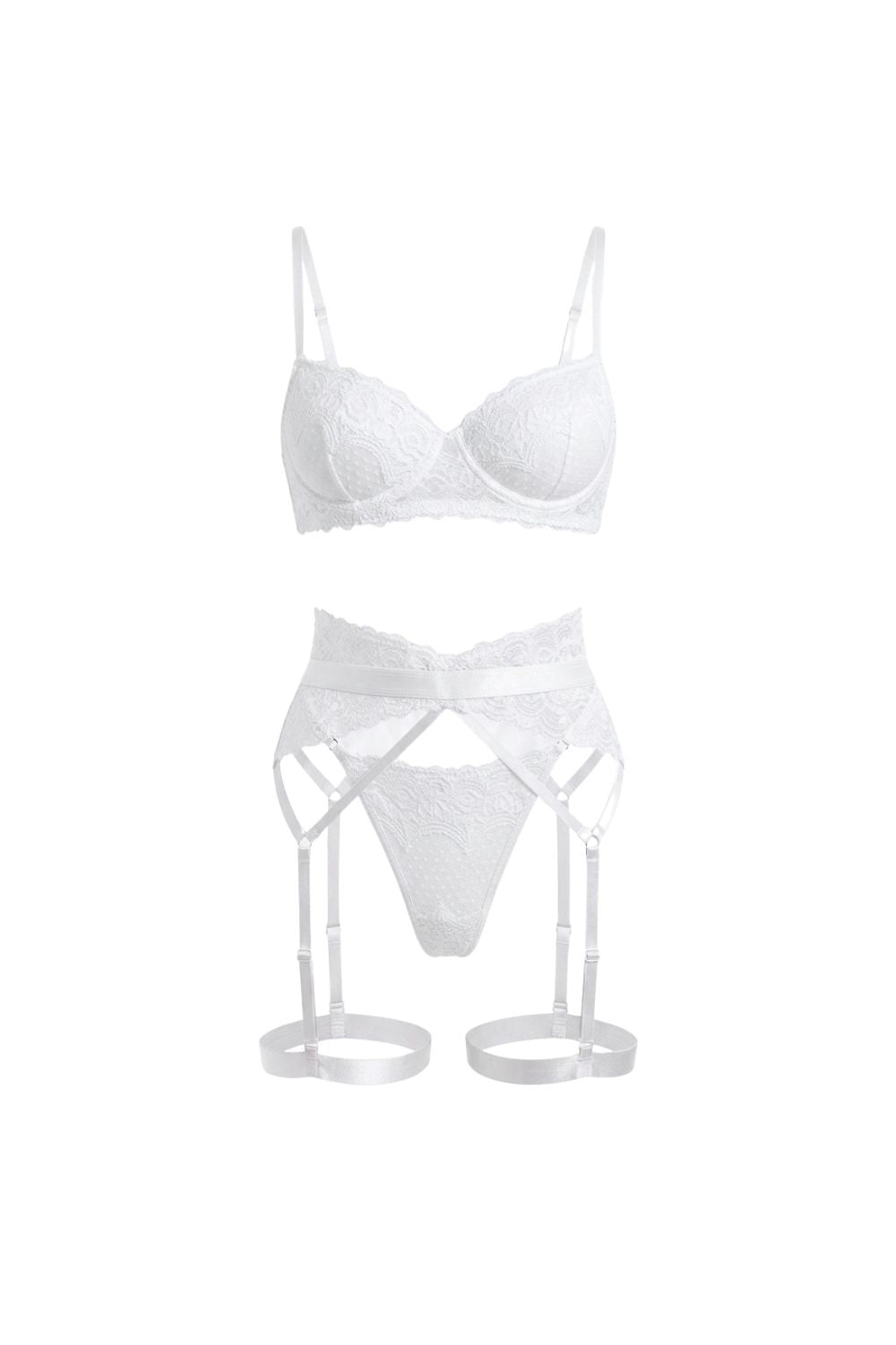 Chambre Secrète Garter Set - White - 0