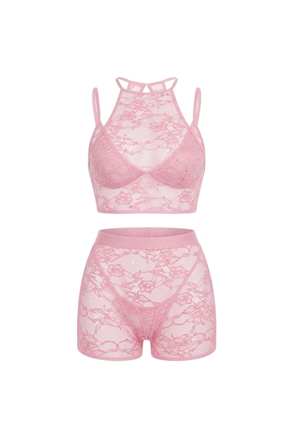 Selvya Bra & Bralette & Short & String 4'lü Set - 0