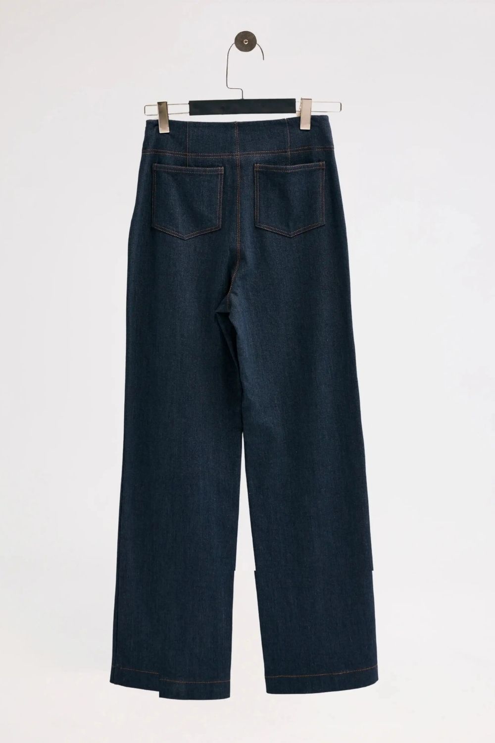 Lacivert Yüksek Bel Denim Pantolon - 6