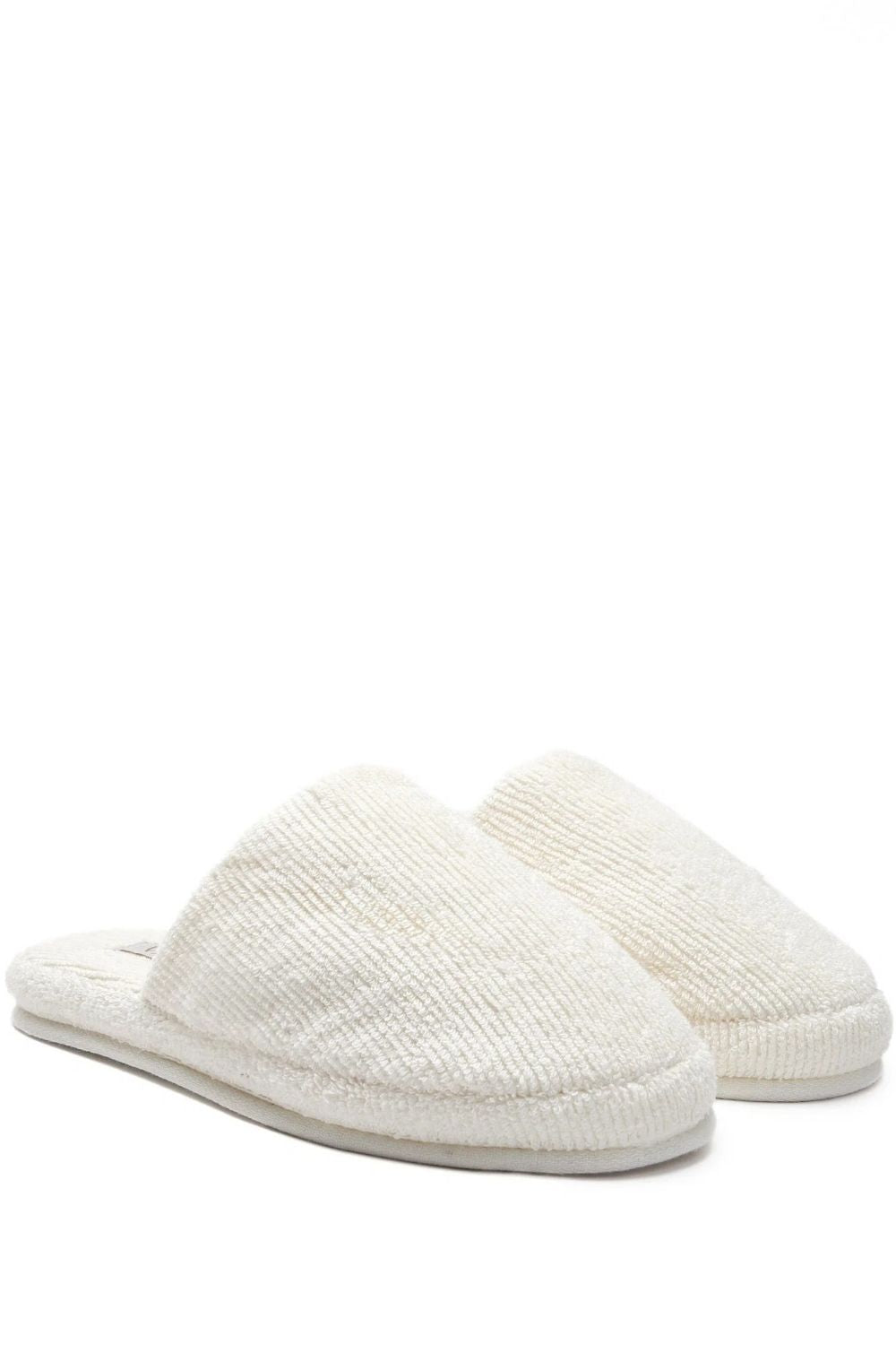 Solena Unisex Kalın Tabanlı Havlu Terlik Ekru - 7