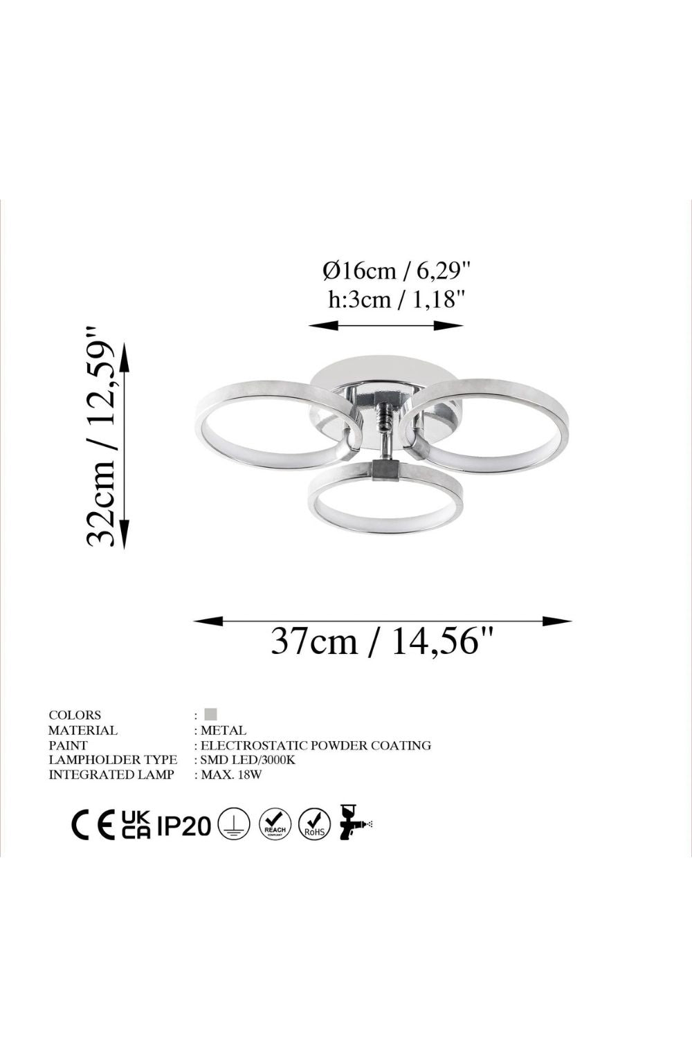 Irisara 13312 Led Plafonyer Aydınlatma - 7