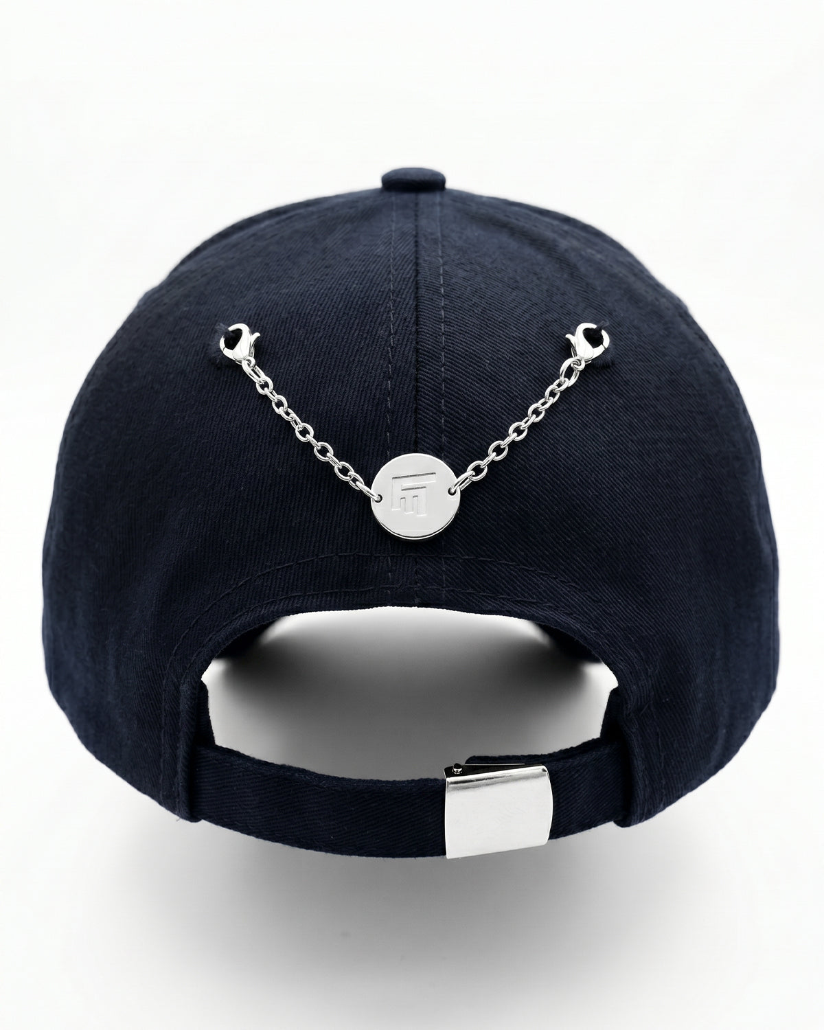 Unisex Nakışlı Çelik FM Madalyon Detaylı Cap - Lacivert - 1