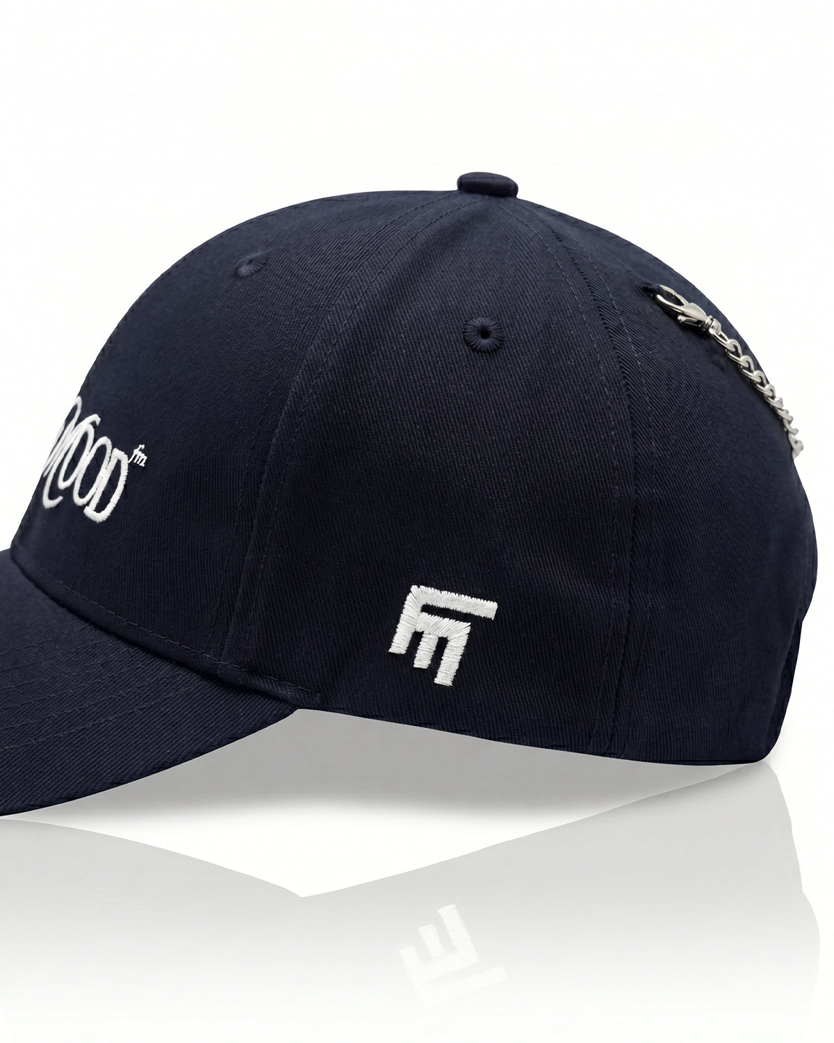 Unisex Nakışlı Çelik FM Madalyon Detaylı Cap - Lacivert - 2