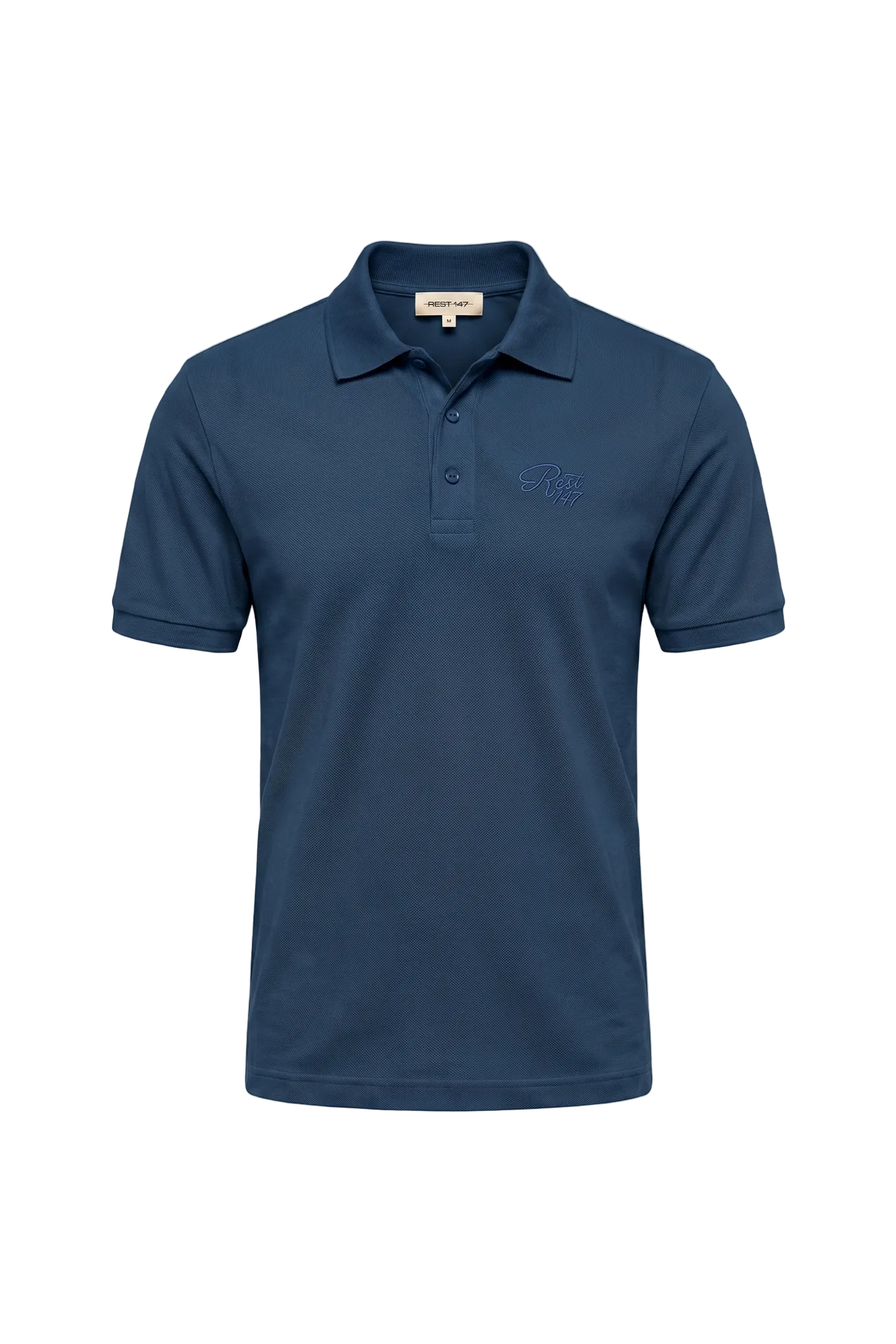 Erkek Relaxed Fit Rest Club Polo T-shirt - Koyu Mavi - 0