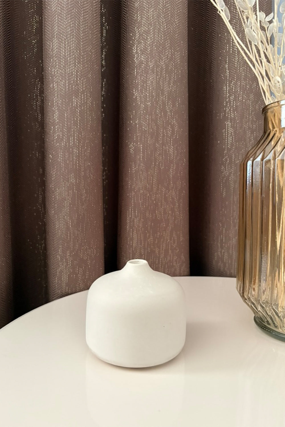 Yalın Mini Dekoratif Vazo - Modern Dekoratif Obje, Taş Dokulu Minimal İskandinav Vazo - 10
