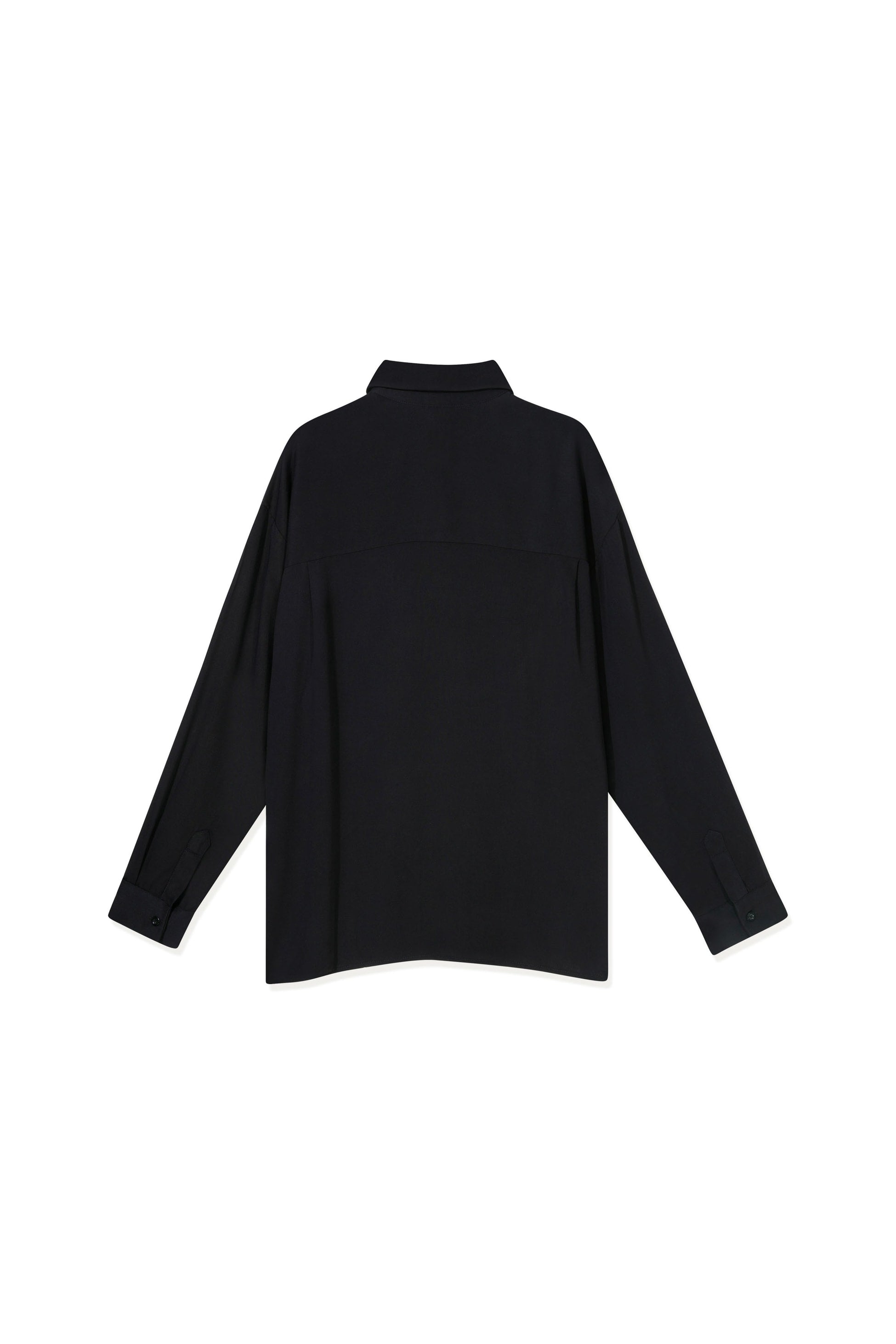 Belmondo Kumaş Oversize Siyah Gömlek - 12