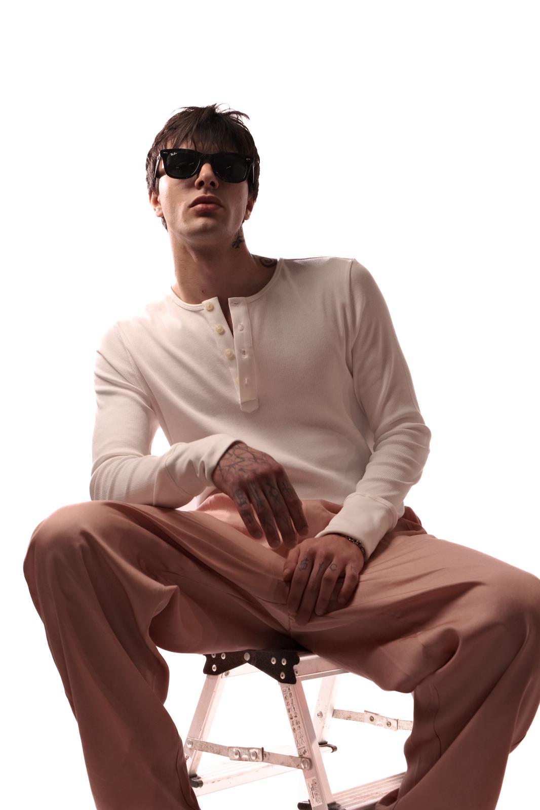 Bisiklet Yaka Patlı Kaşkorse Sweatshirt - 2