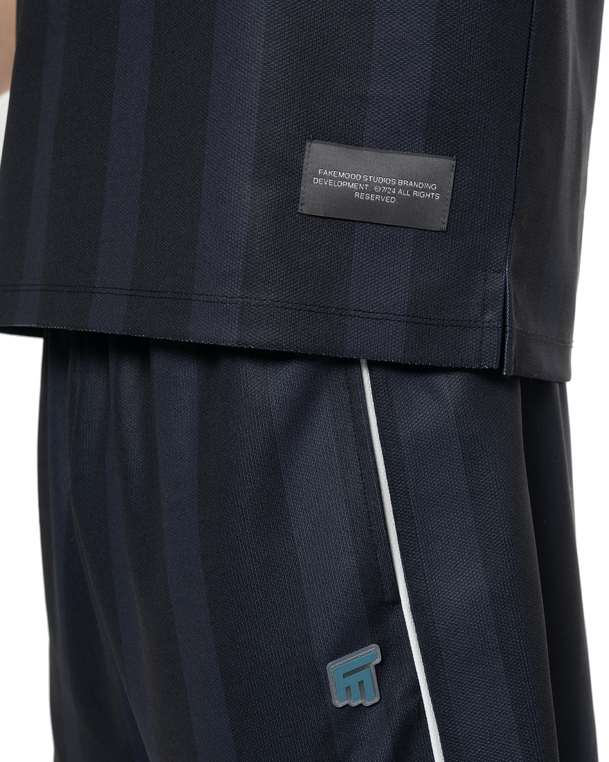 Erkek Oversize Polo Yaka Jersey Fakemood Forma - Siyah - 3