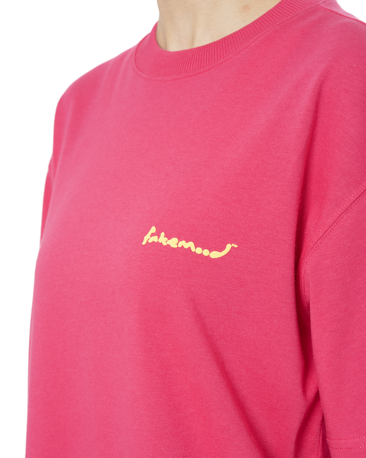 Kadın Oversize 2000’S Puff Baskılı Tişört - Neon Pembe - 4