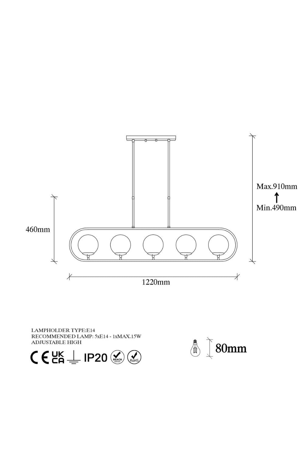 Covara 10625 Cam Avize Aydınlatma - 5