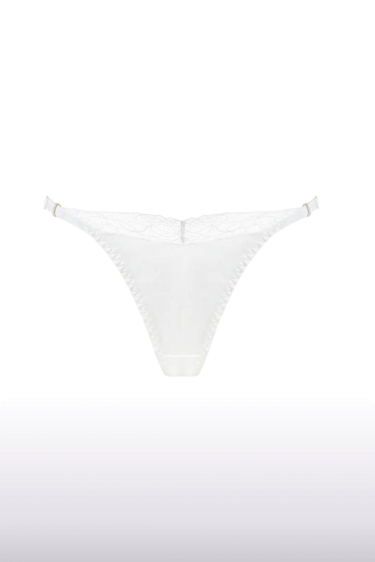Mercy Saf İpek Ve Dantel Gelin Tanga, Beyaz - 0