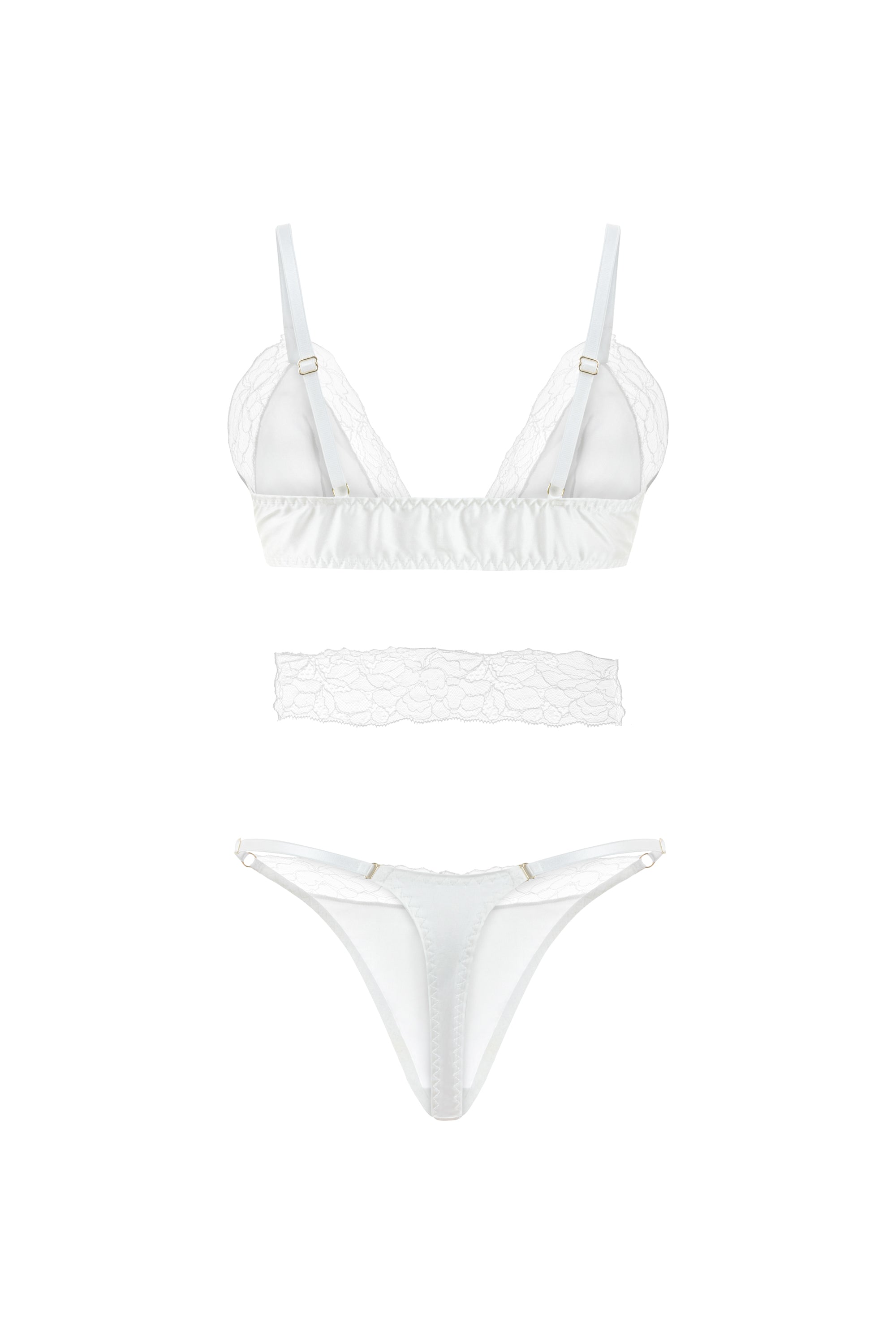 Mercy İpek ve Dantel Detaylı Bralet ve Tanga Seti - 1