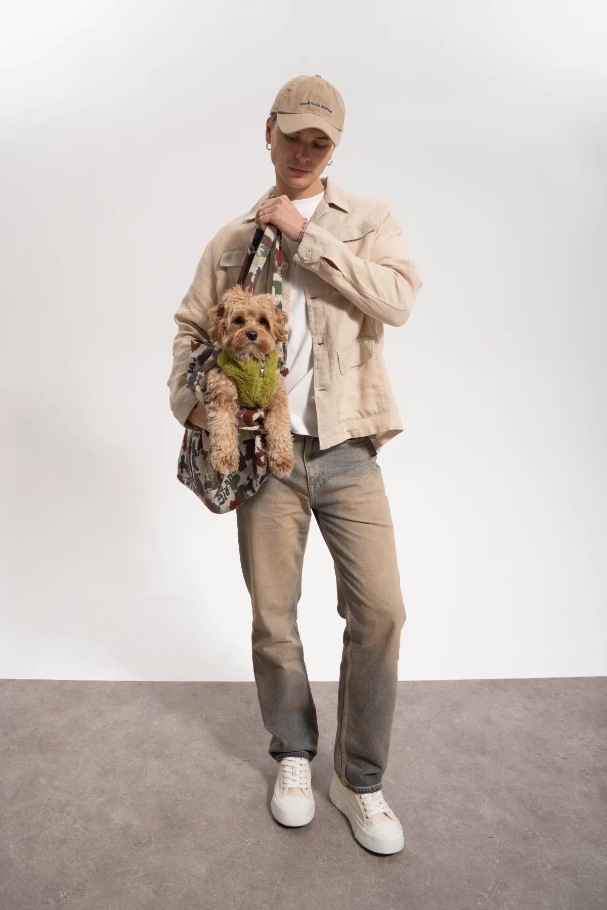 Erkek Relaxed Fit Linen Shirt - Bej - 2