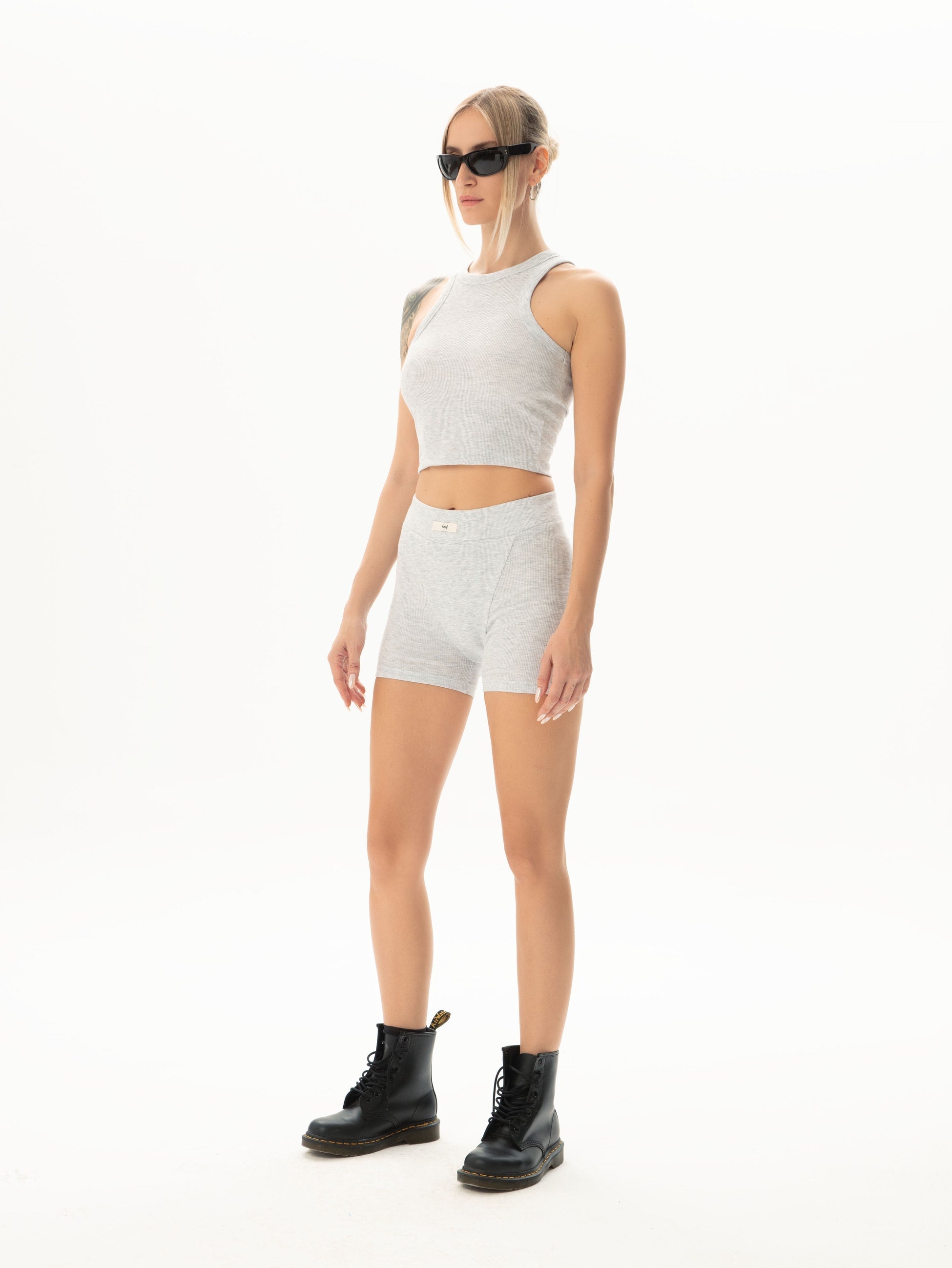 Kaşkorse Gri Crop Top - 2