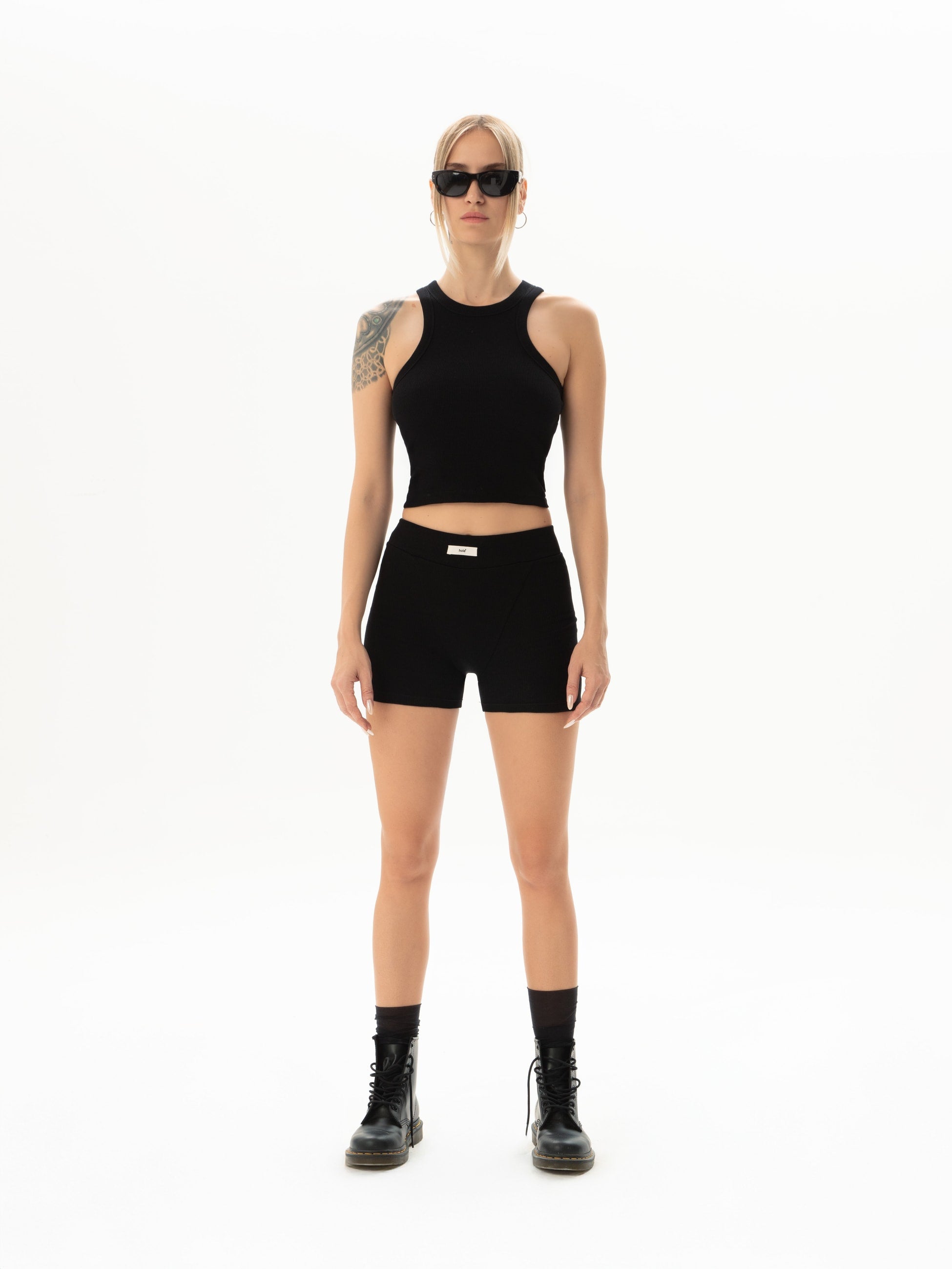 Kaşkorse Siyah Crop Top - 0