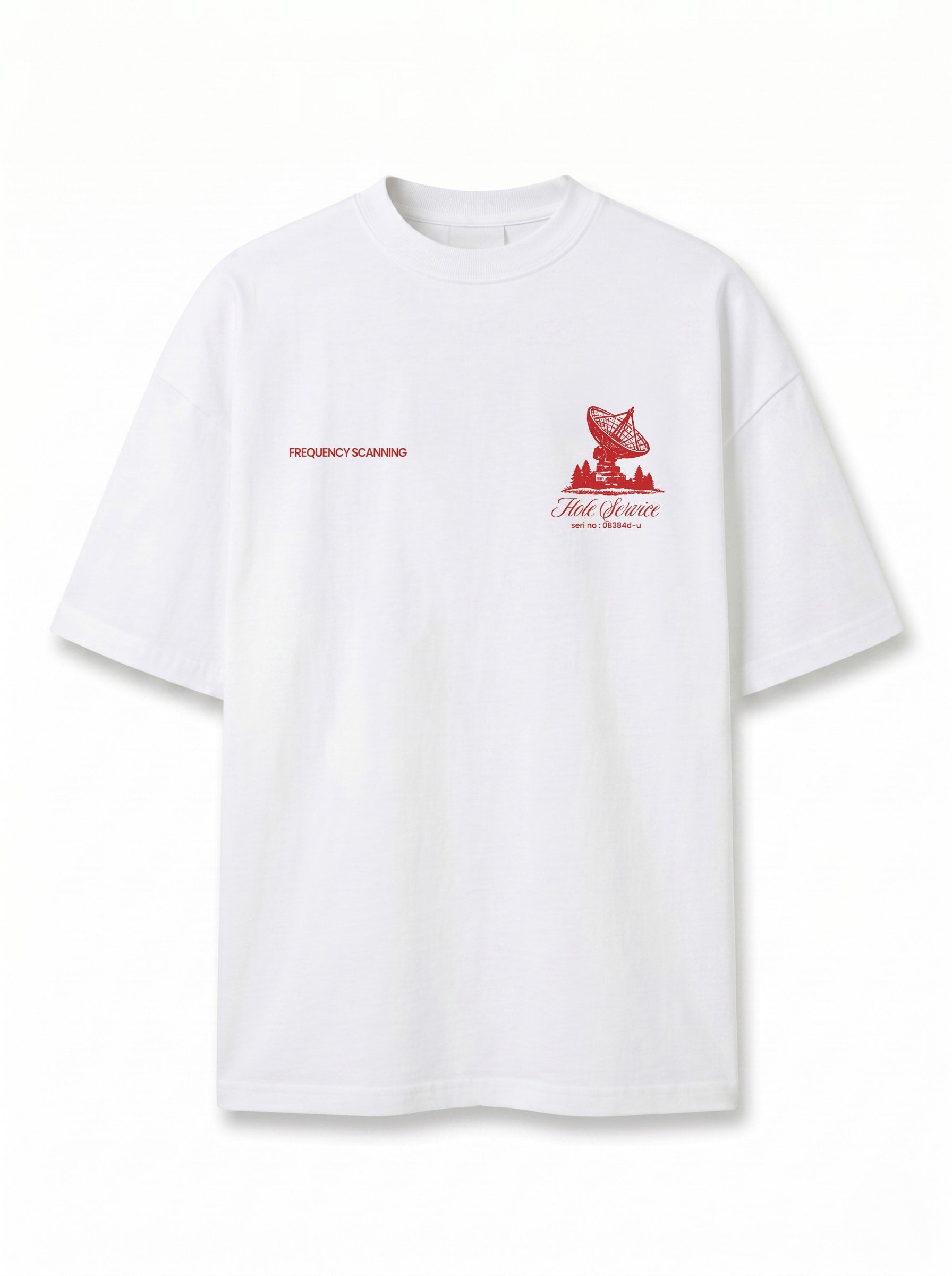 Hole Service Satellite Baskılı Oversize T-Shirt - 6