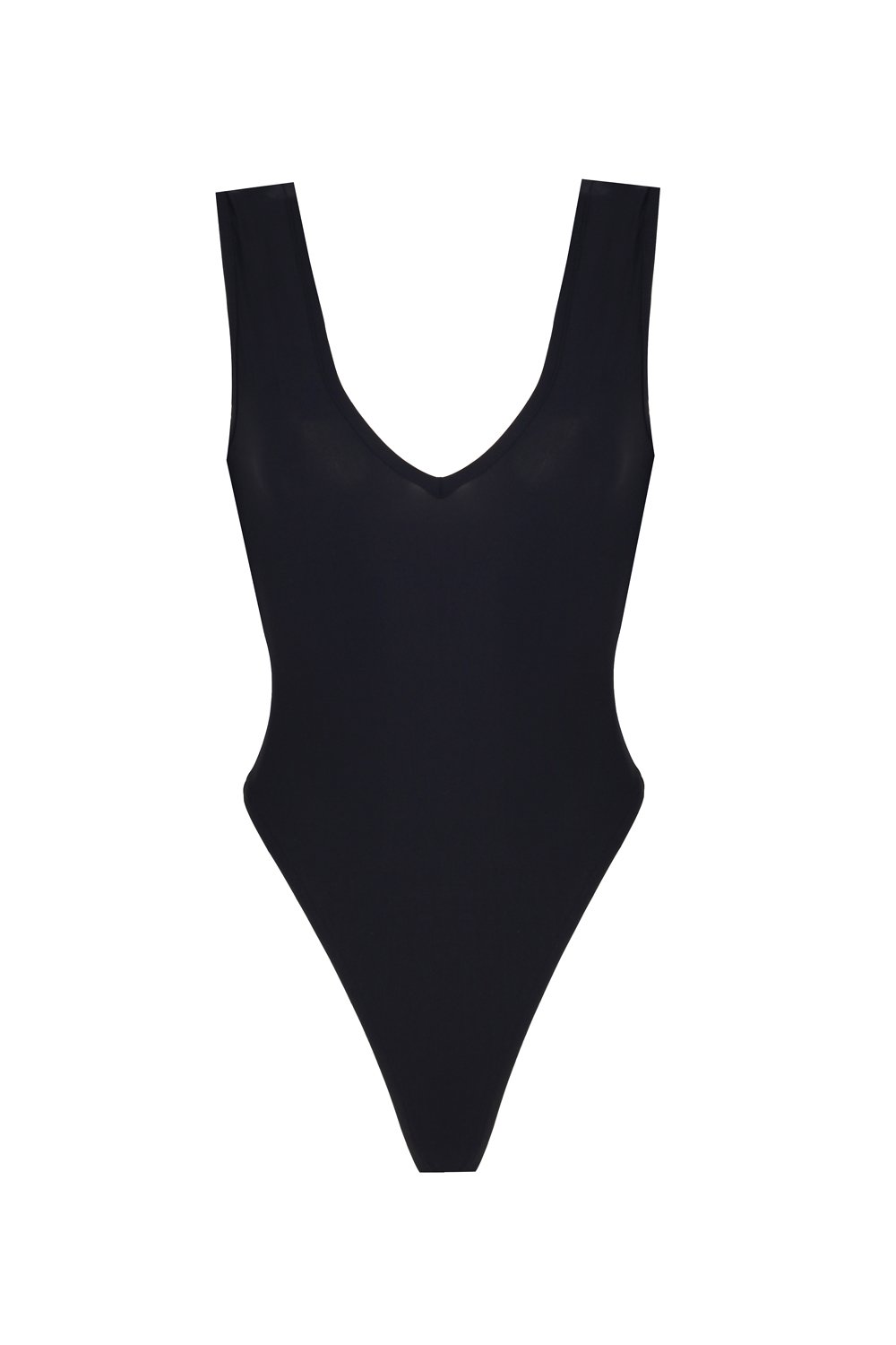 Önü ve Arkası V Yaka Dekolteli Bodysuit - 0